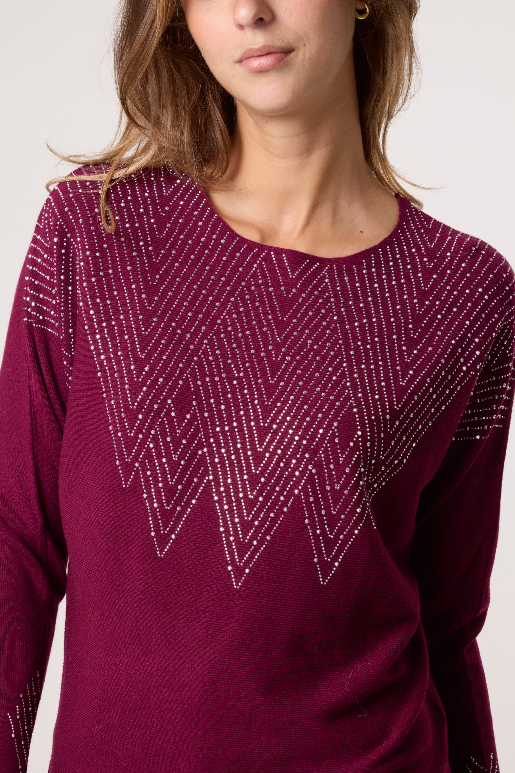 Zig Zag Embellished Jumper