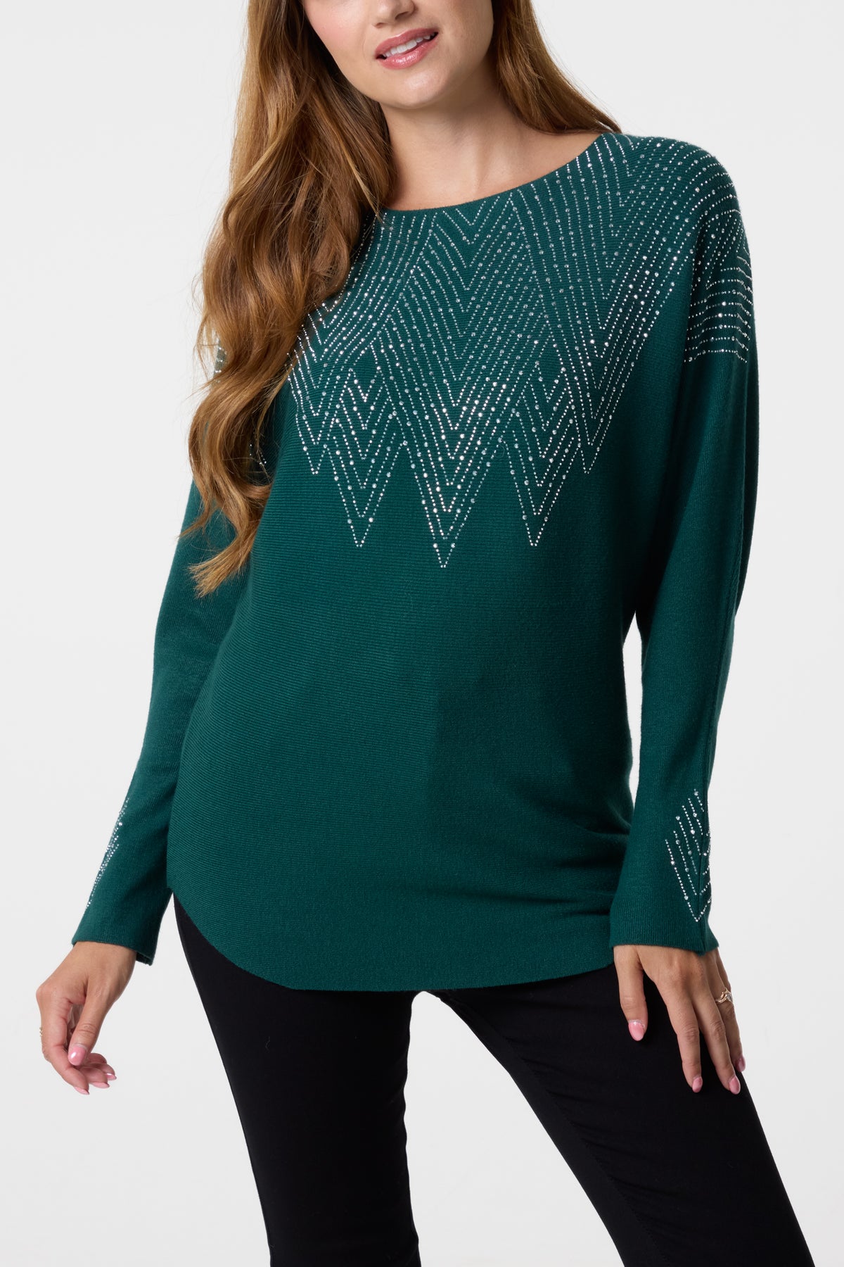 Zig Zag Embellished Jumper