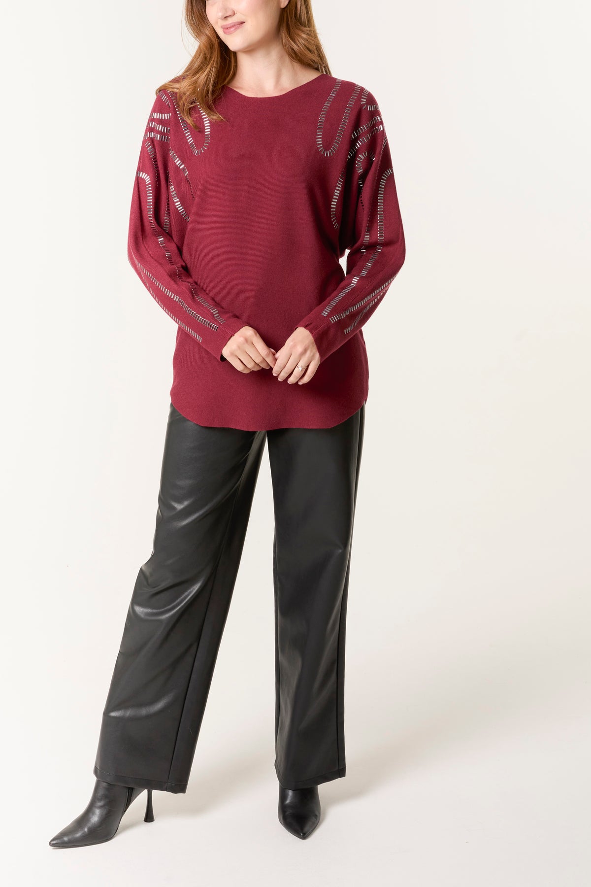 Embellished Shoulder Swirl Jumper