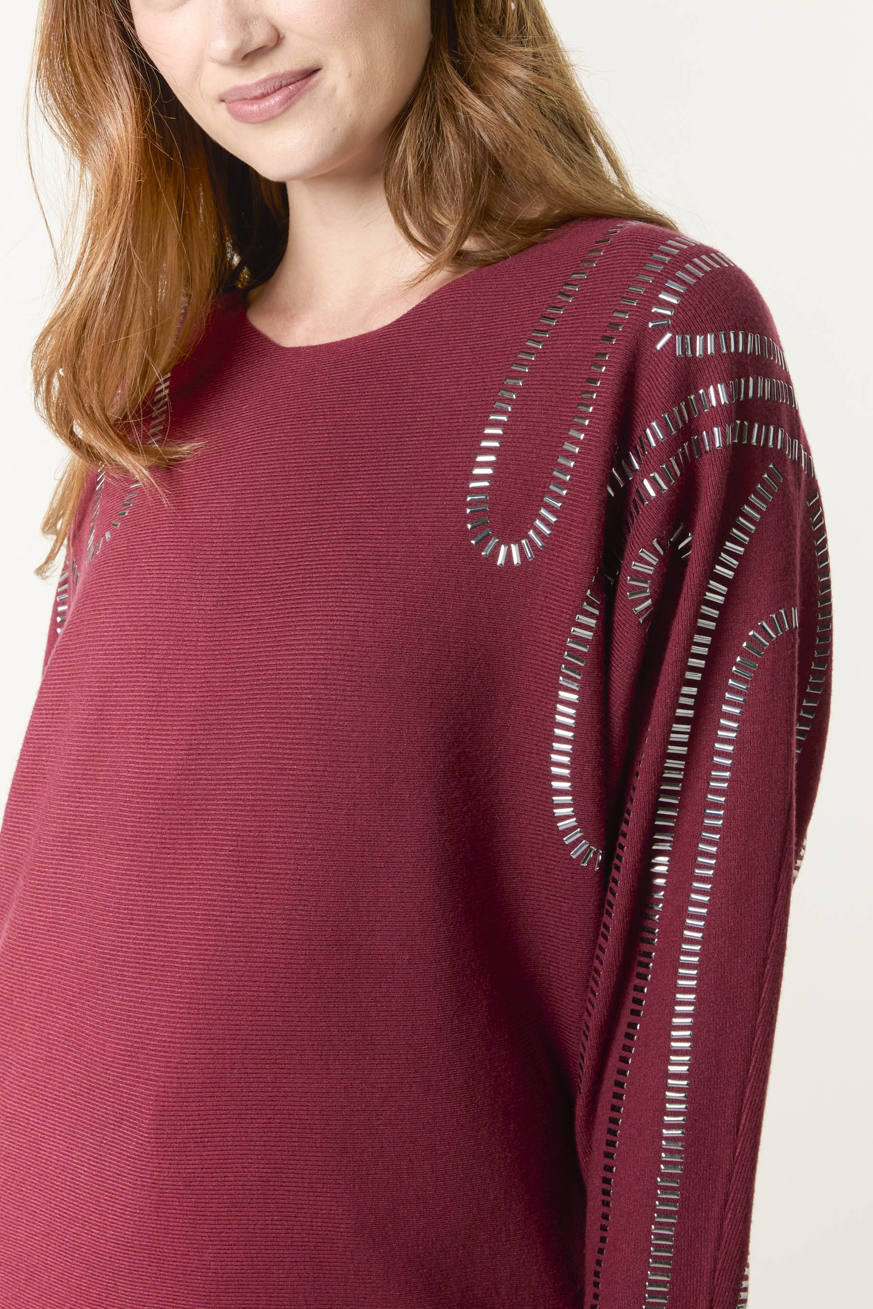 Embellished Shoulder Swirl Jumper