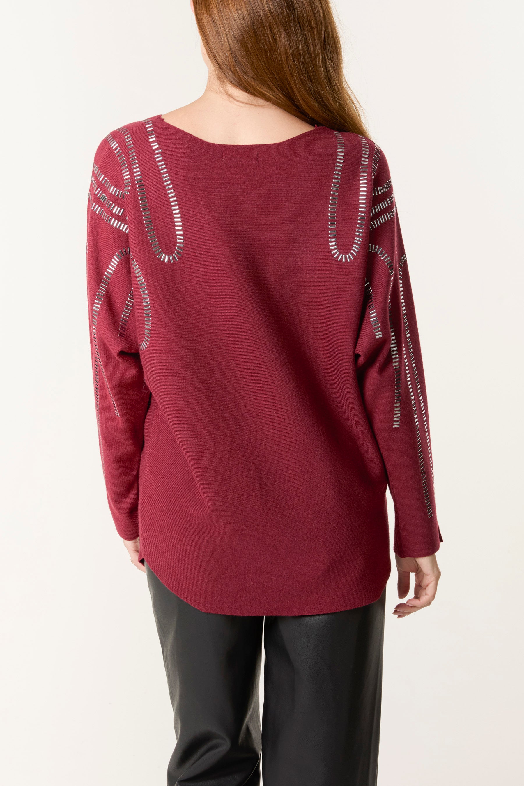 Embellished Shoulder Swirl Jumper
