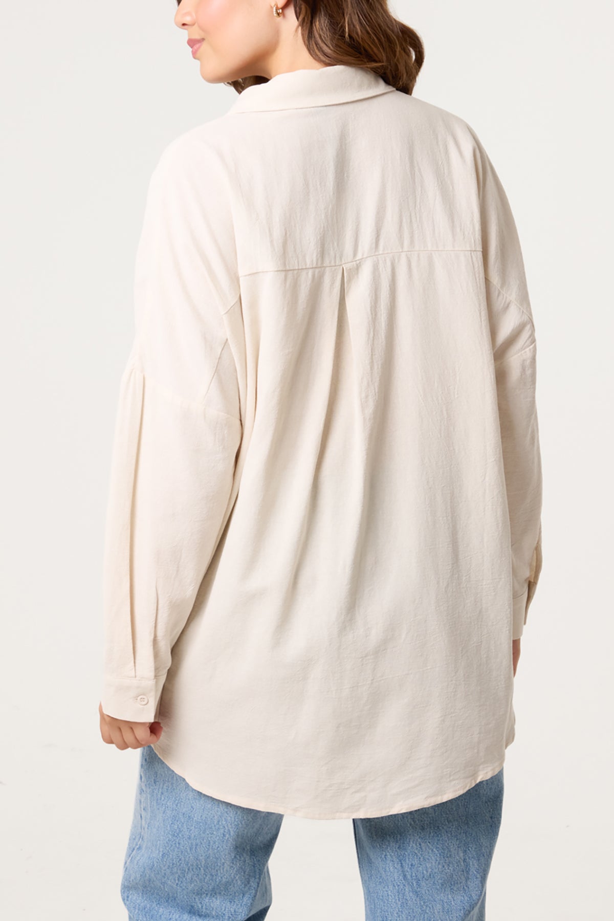 Sequin Palm Tree Oversized Shirt