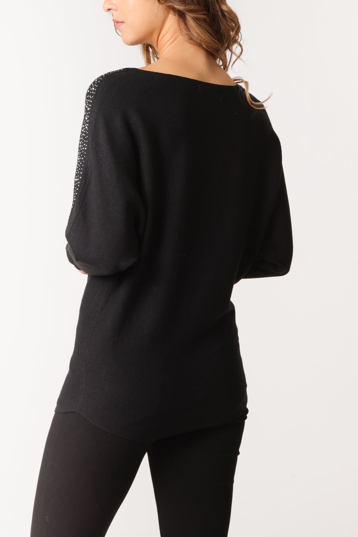 Diamante Embellished Batwing Jumper
