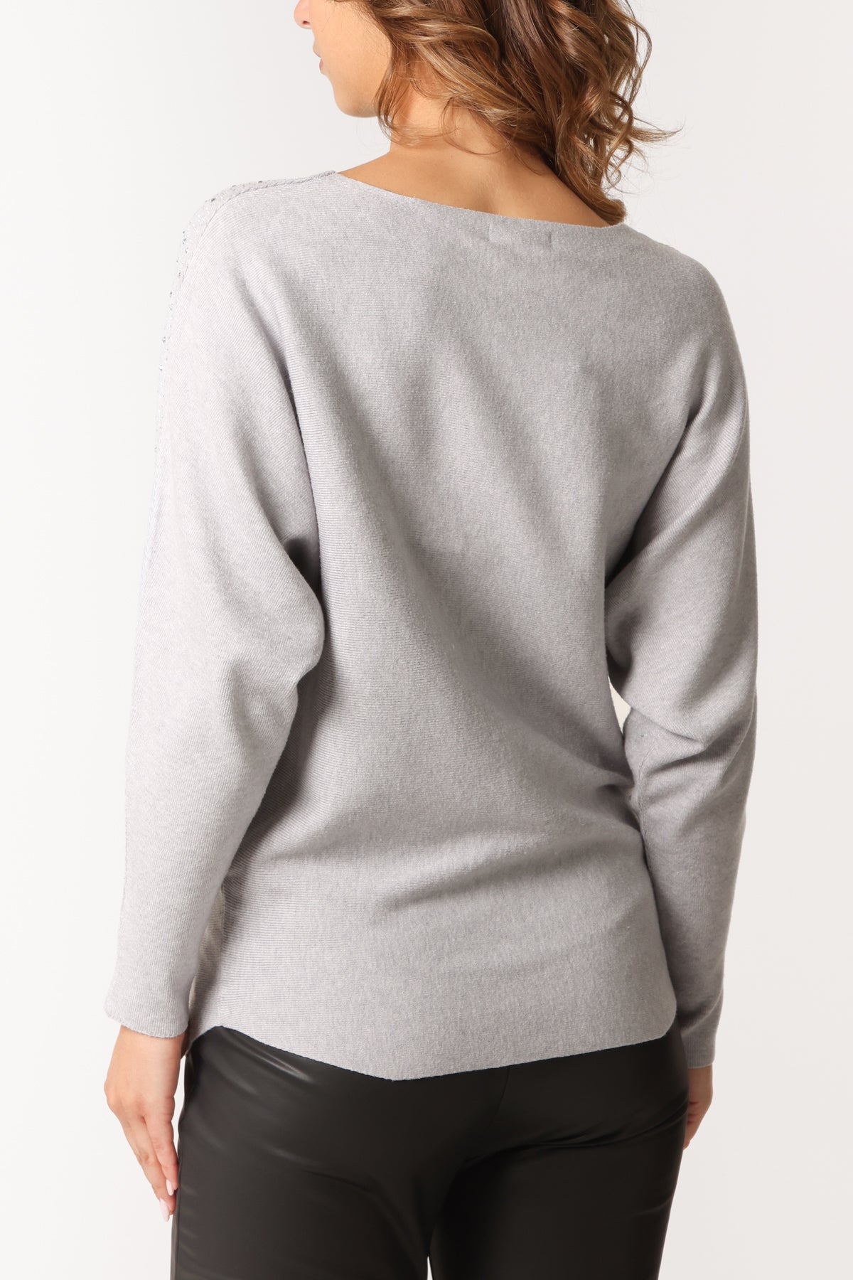 Diamante Embellished Batwing Jumper