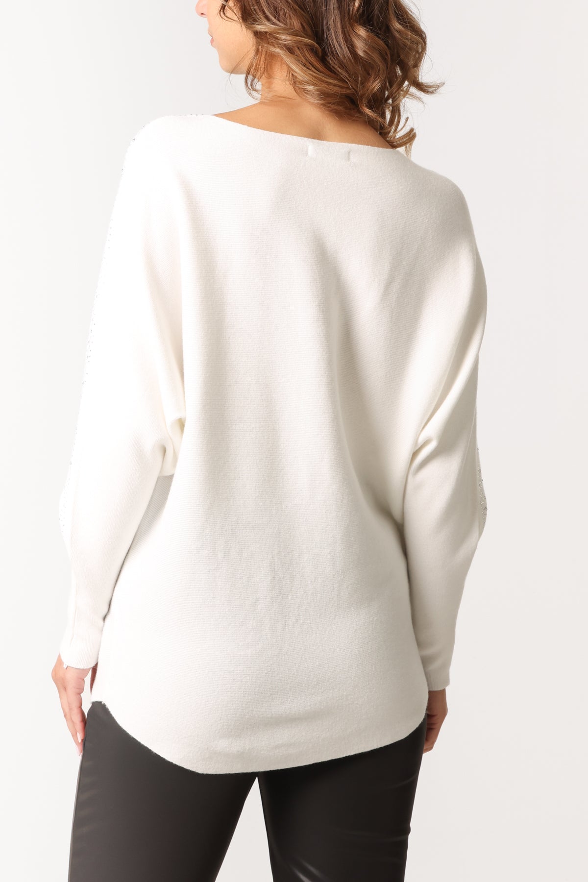 Diamante Embellished Batwing Jumper