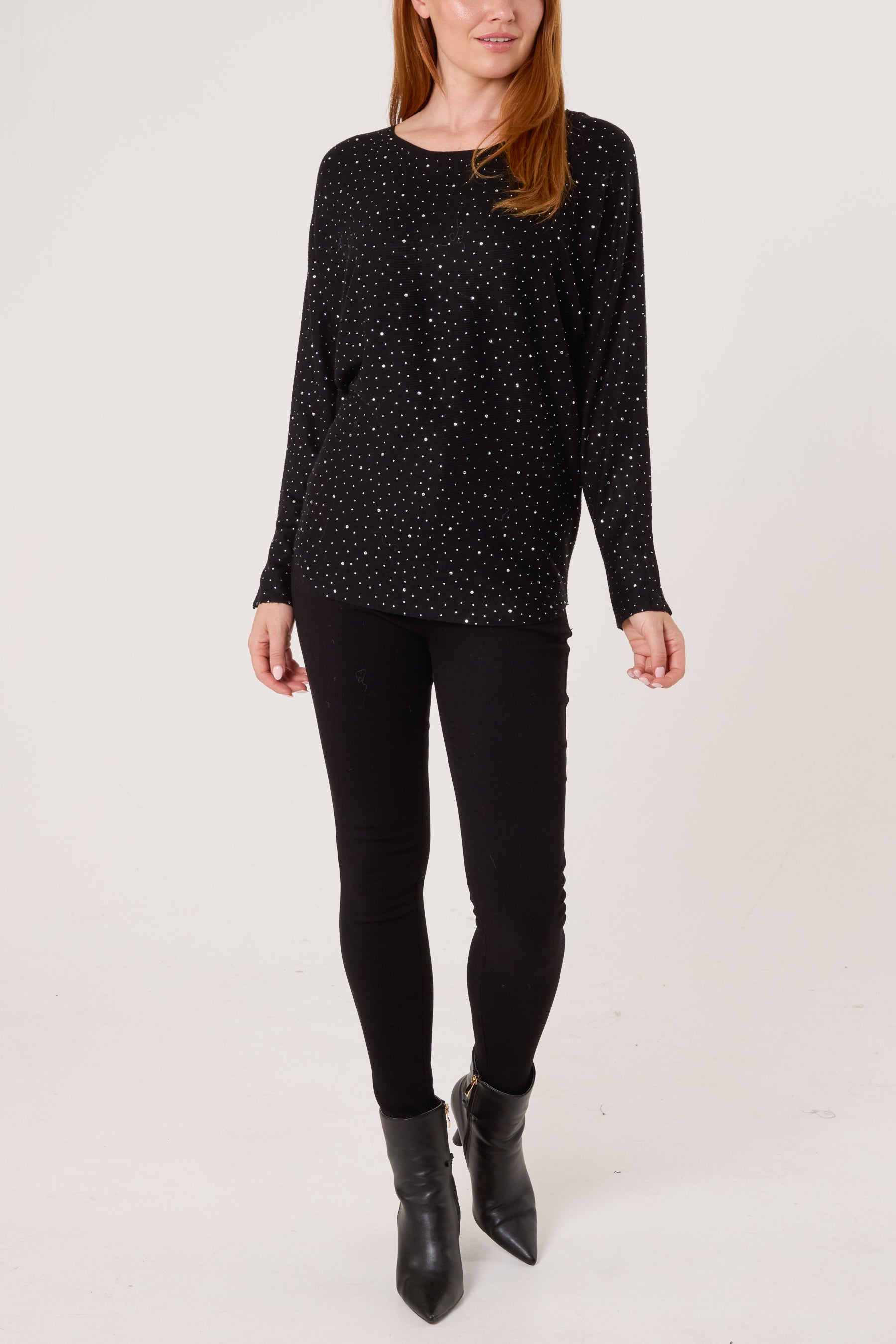 Diamante Embellished Knit Top