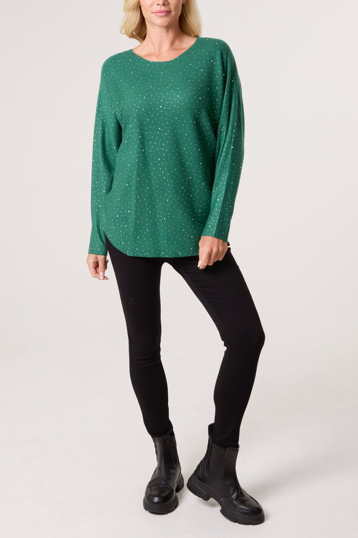 Diamante Embellished Knit Top