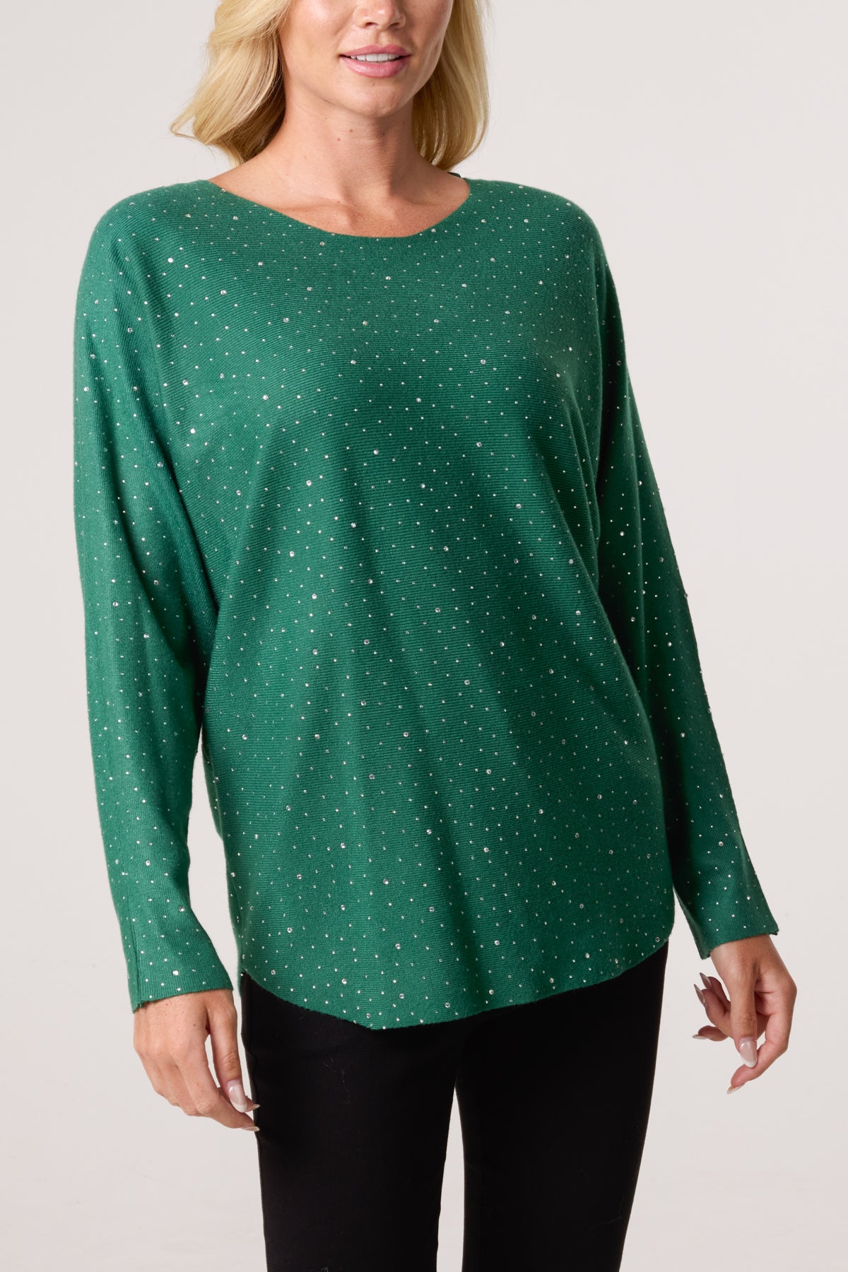 Diamante Embellished Knit Top