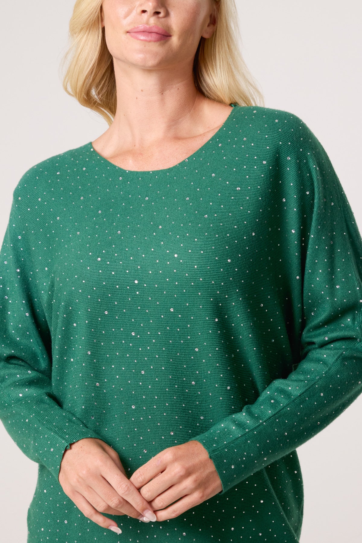 Diamante Embellished Knit Top