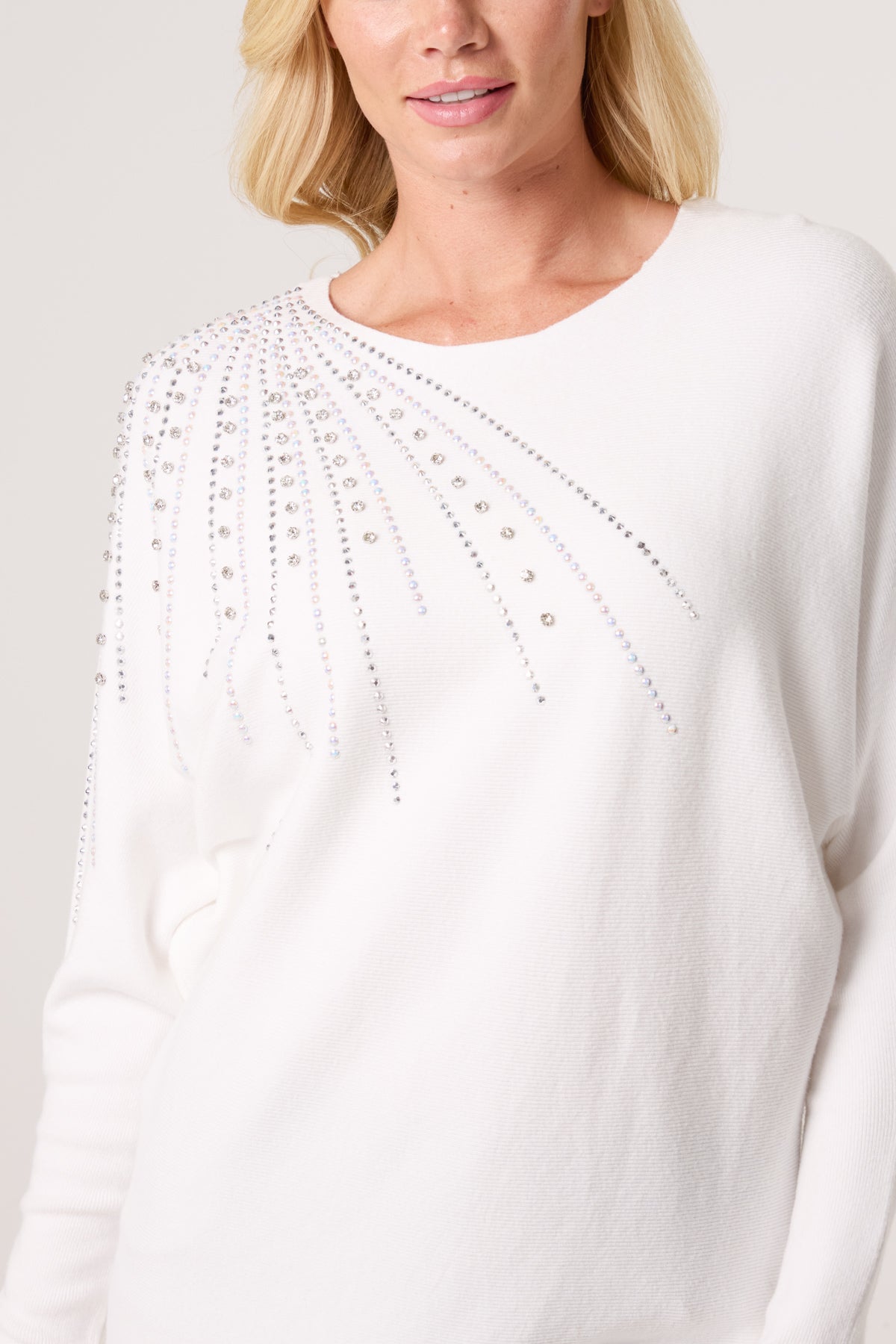 Diamante Embellished Shoulder Jumper