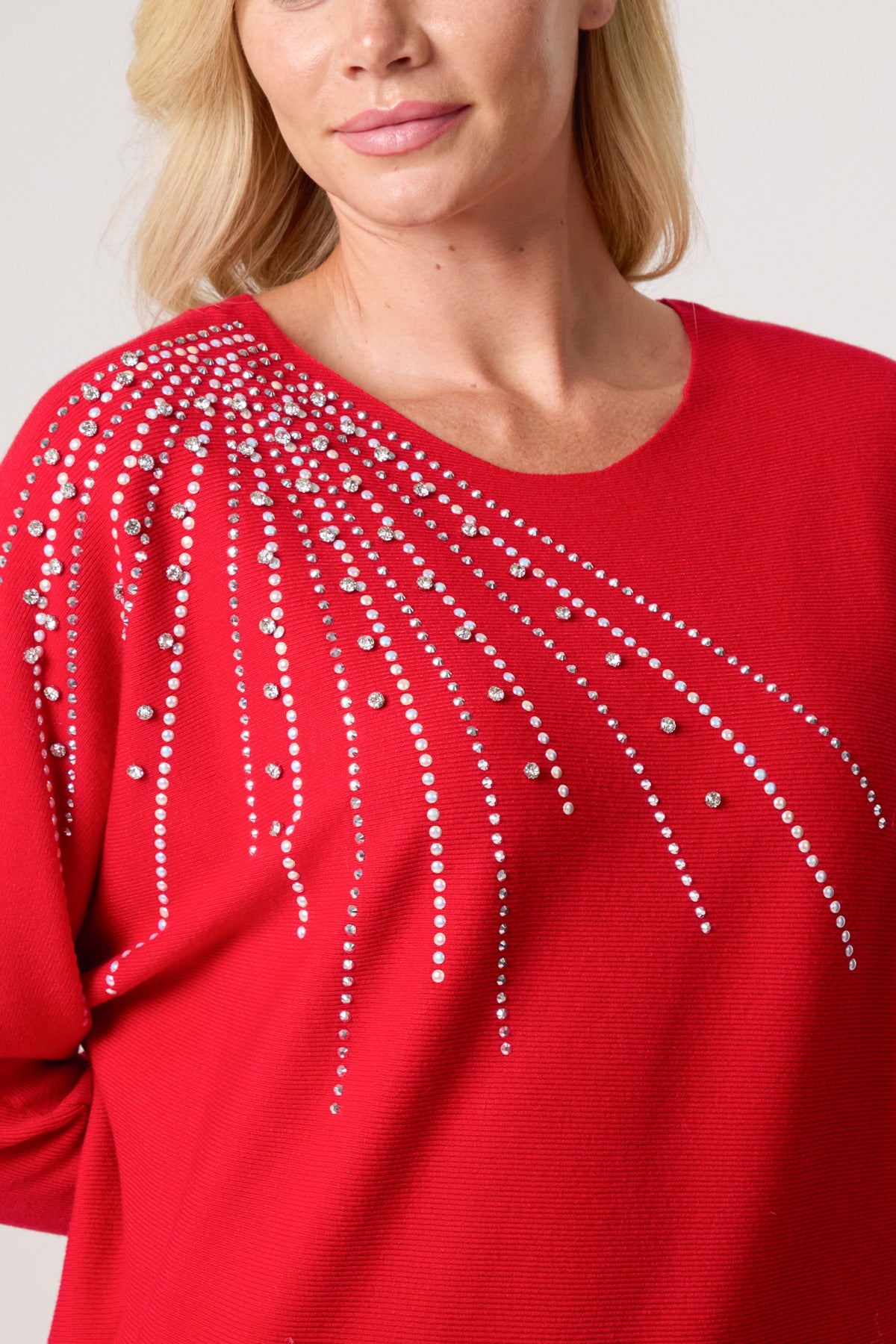 Diamante Embellished Shoulder Jumper