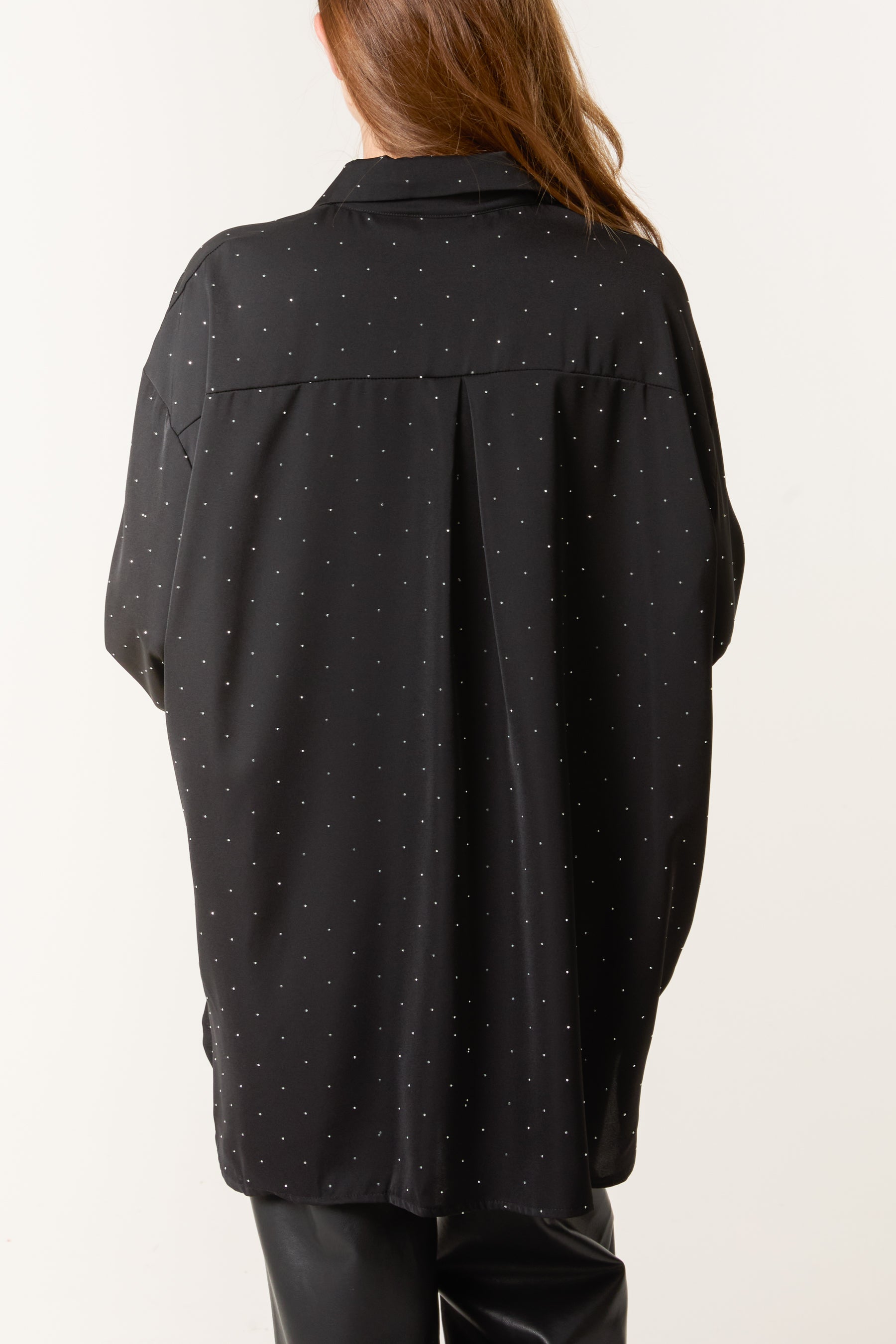 Diamante Embellished Long Sleeve Shirt
