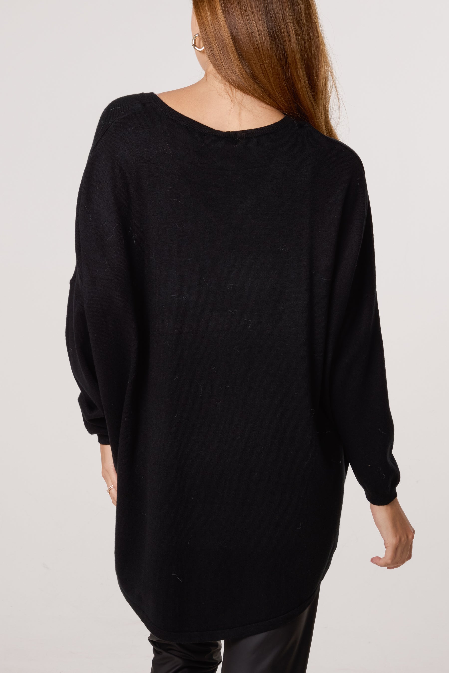 Diamante Heart Flowers V-Neck Jumper