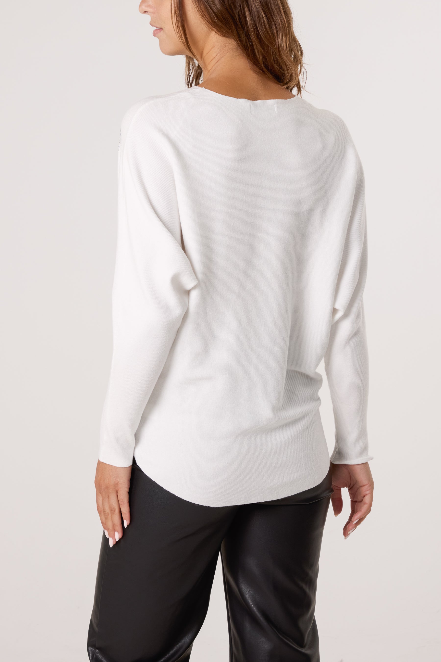 Sequin Heart Fine Knit Jumper