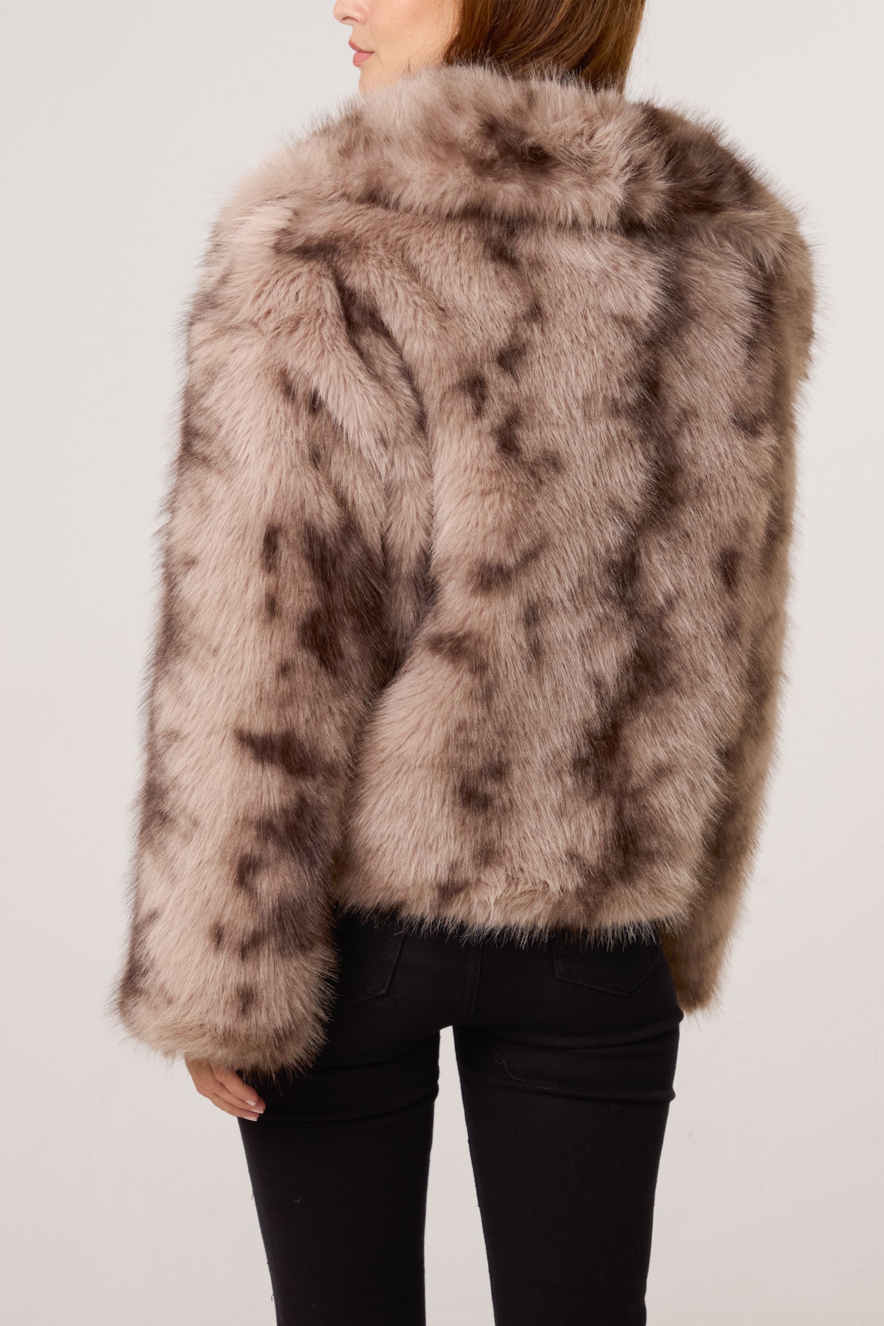 Faded Faux Fur Coat