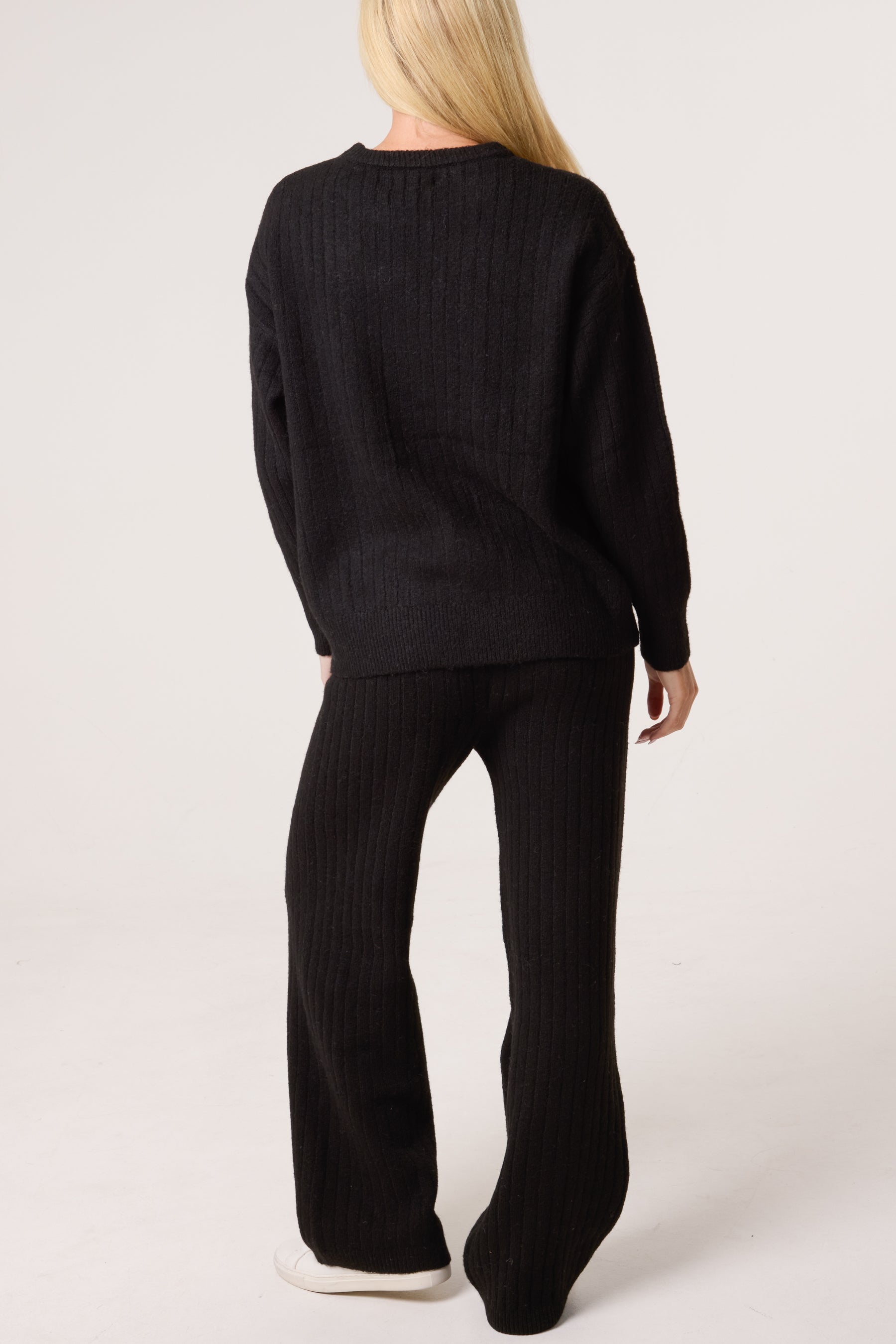 Ribbed Knit Jumper & Trousers Set