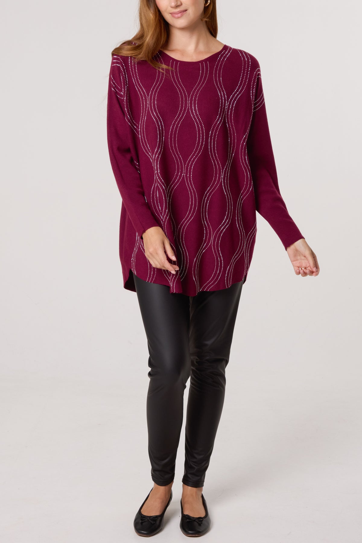 Diamante Waves Longline Jumper