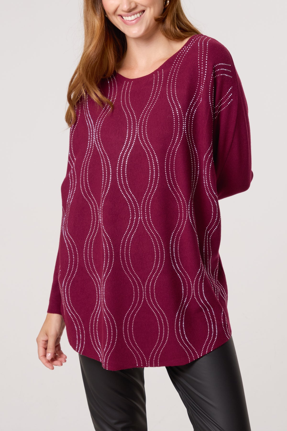 Diamante Waves Longline Jumper