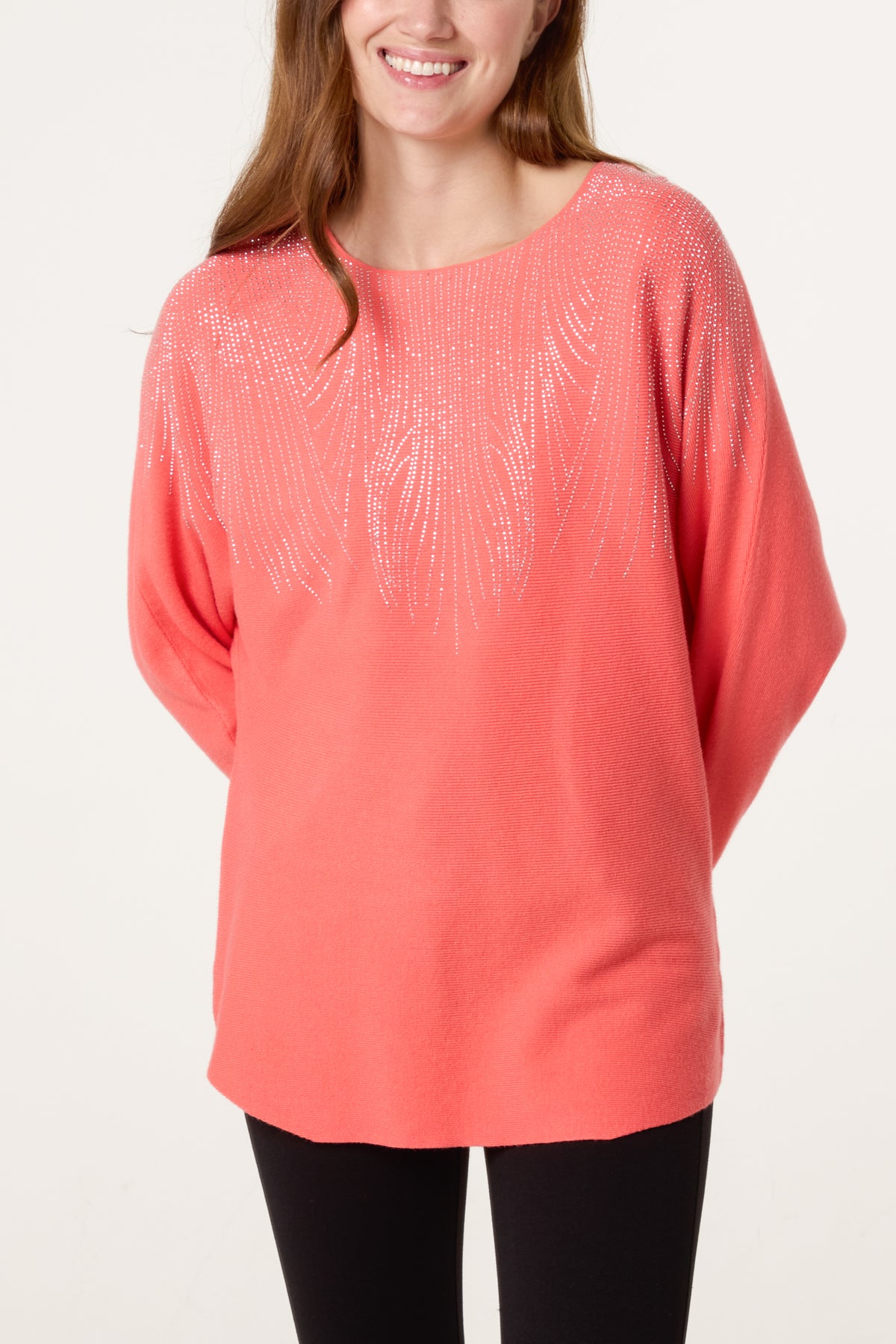 Embellished Spikes Fine Knit Jumper