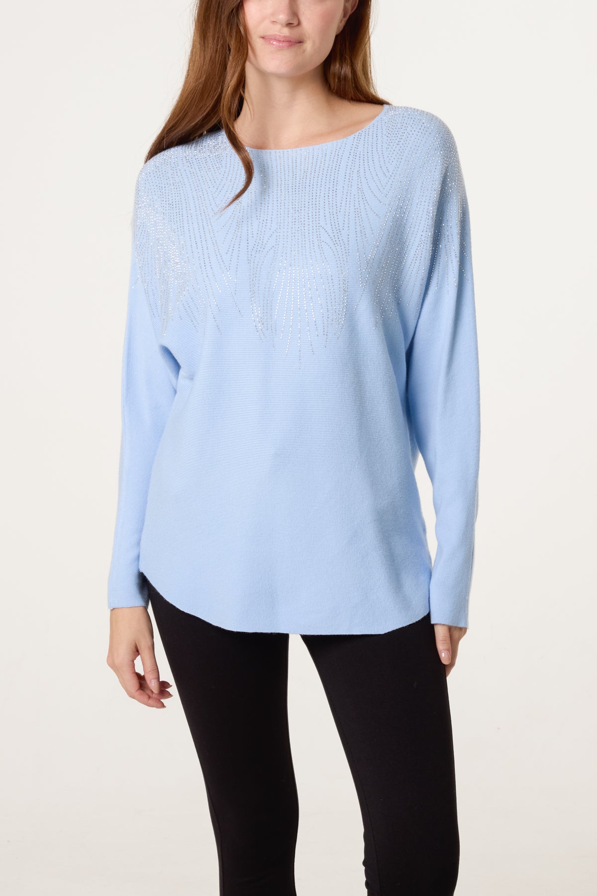 Embellished Spikes Fine Knit Jumper