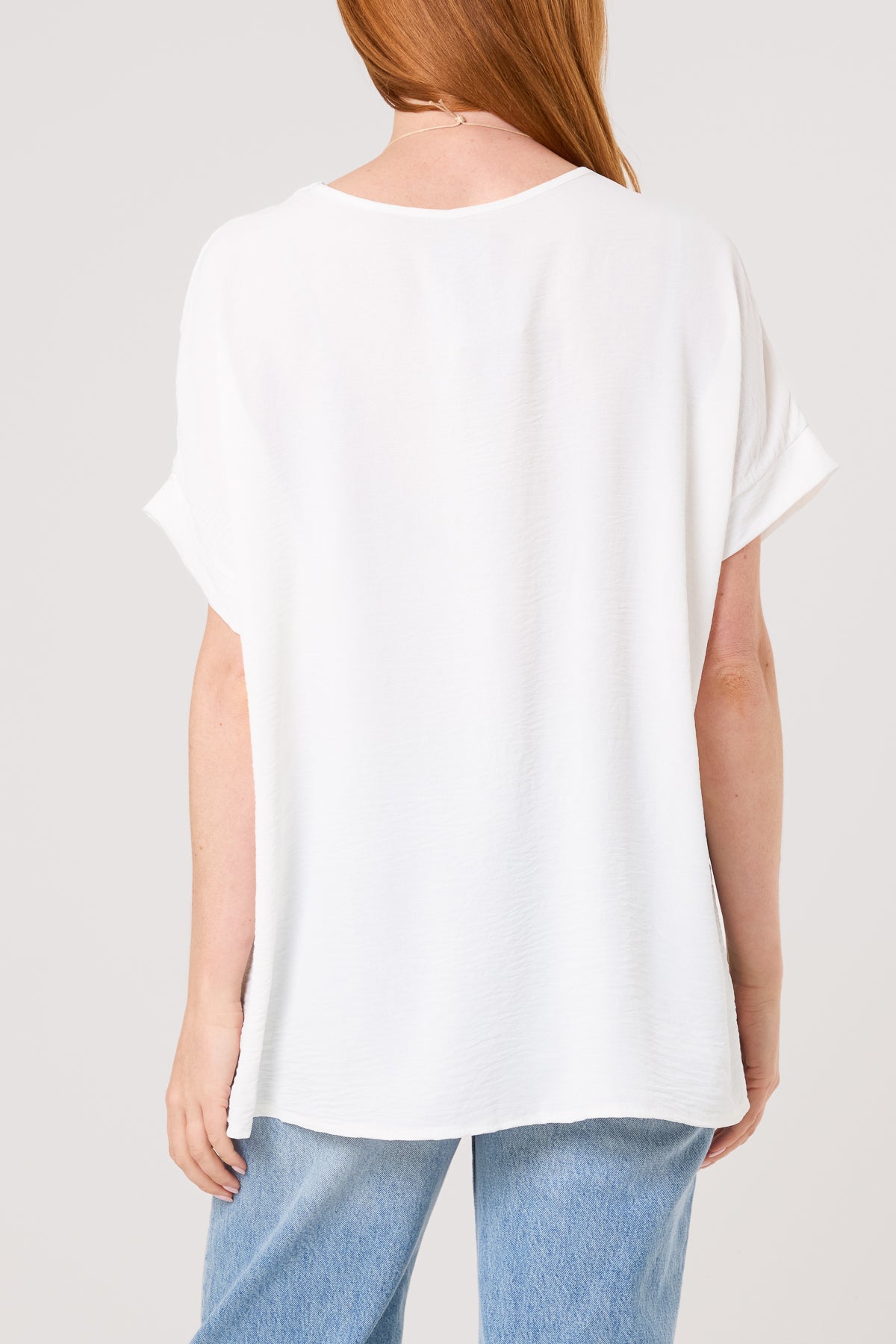 Floaty V-Neck Short Sleeve Top