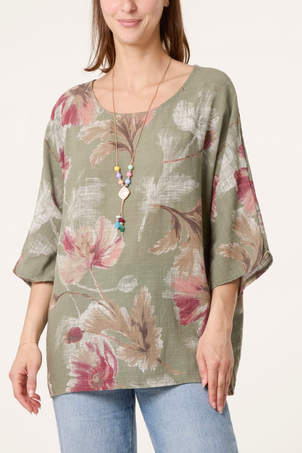 Floral Print Necklace Top