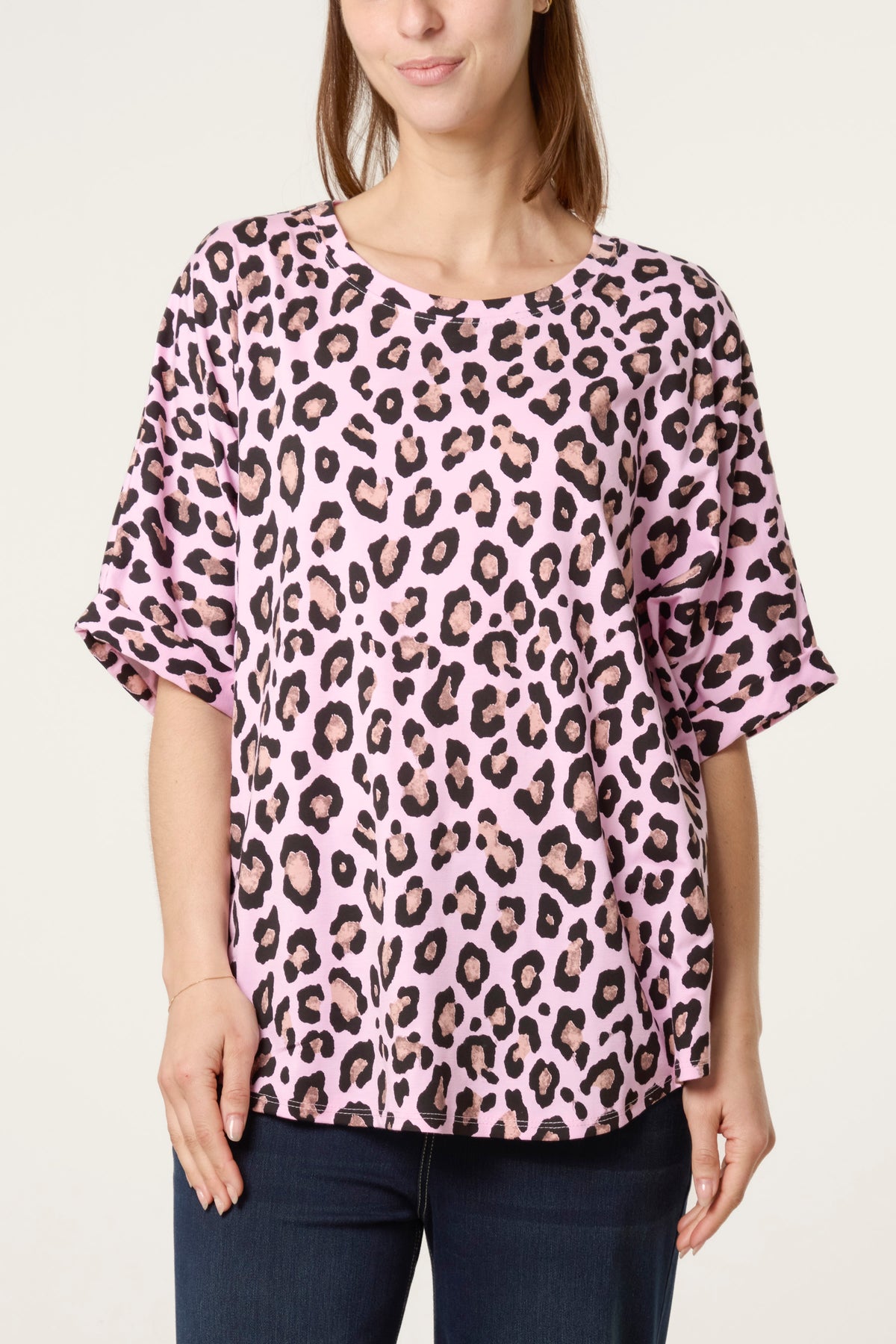 Animal Print Boxy Top