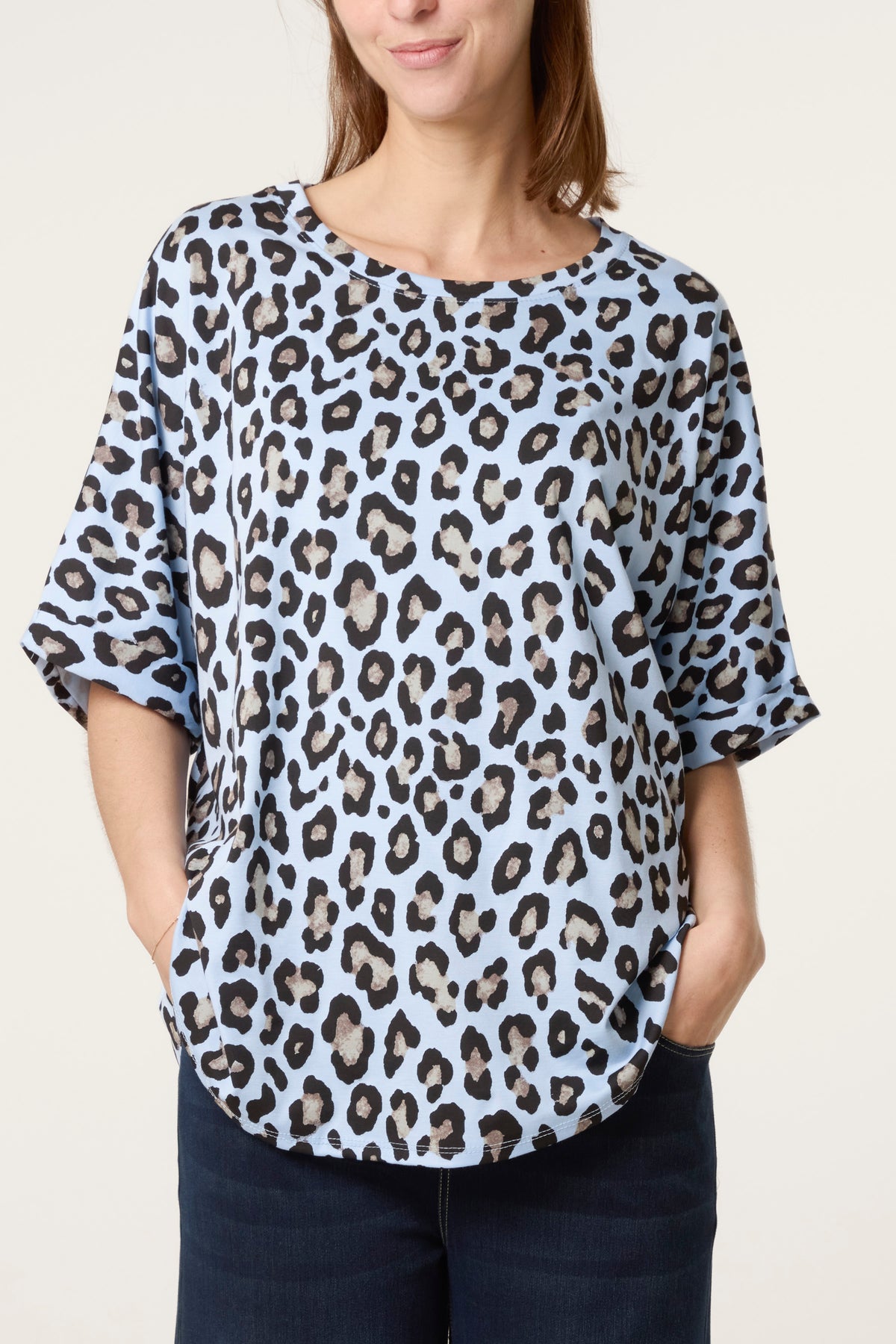 Animal Print Boxy Top