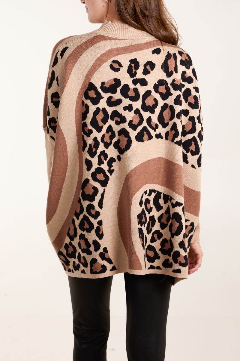 Spliced Animal Relaxed Batwing Jumper