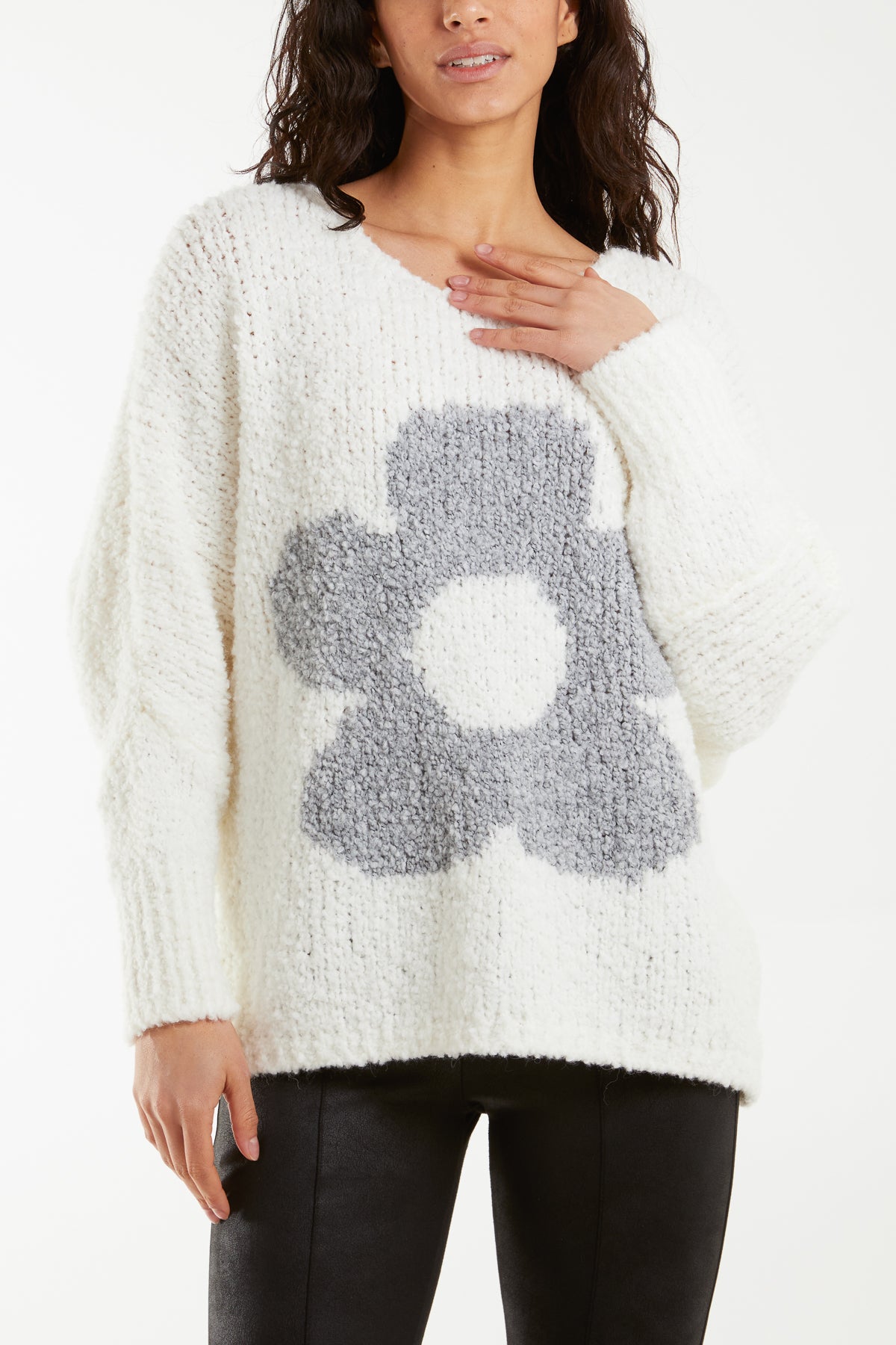 Wool Blend Daisy Boucle Super Soft Knit