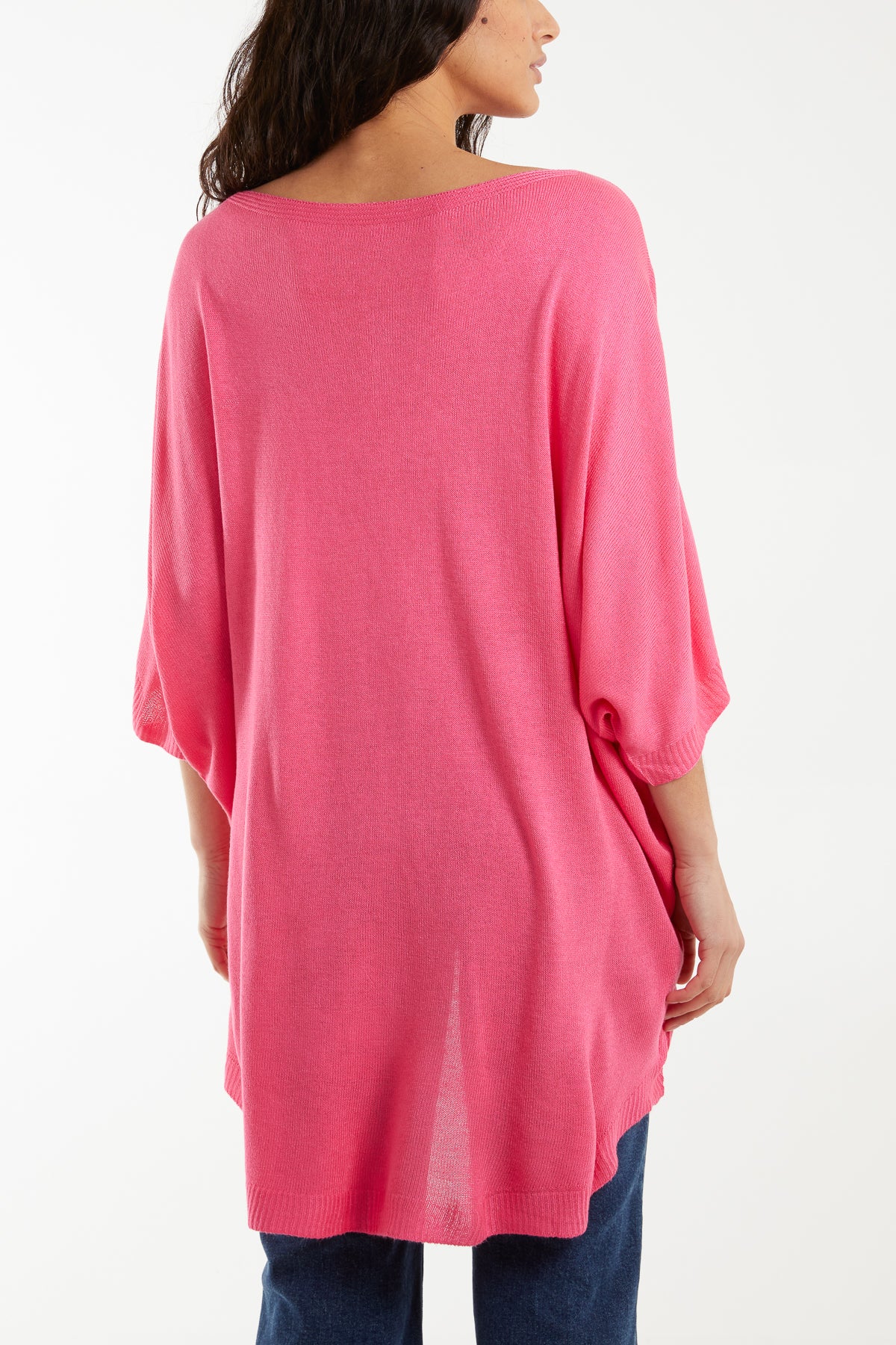 Boat Neck Floral High Low Knit Top