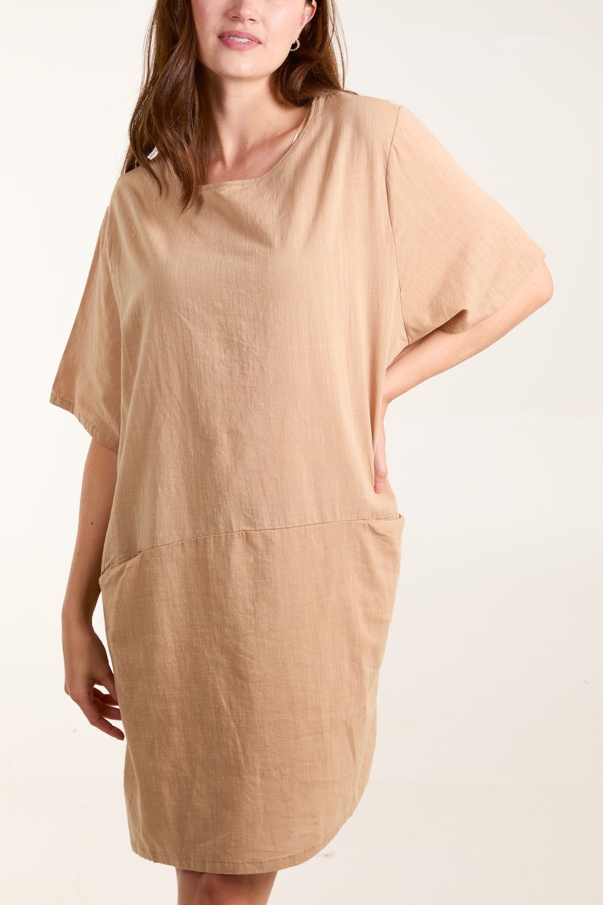 Linen Look Two Pocket Oversized Tunic