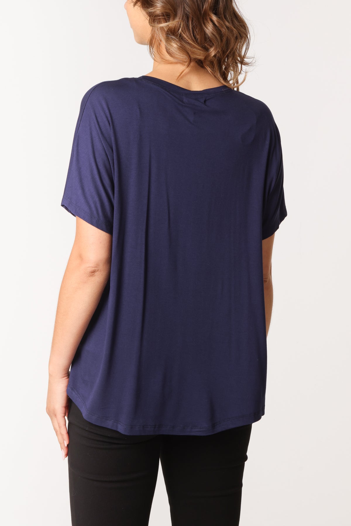 Embellished Heart Round Neck T-Shirt