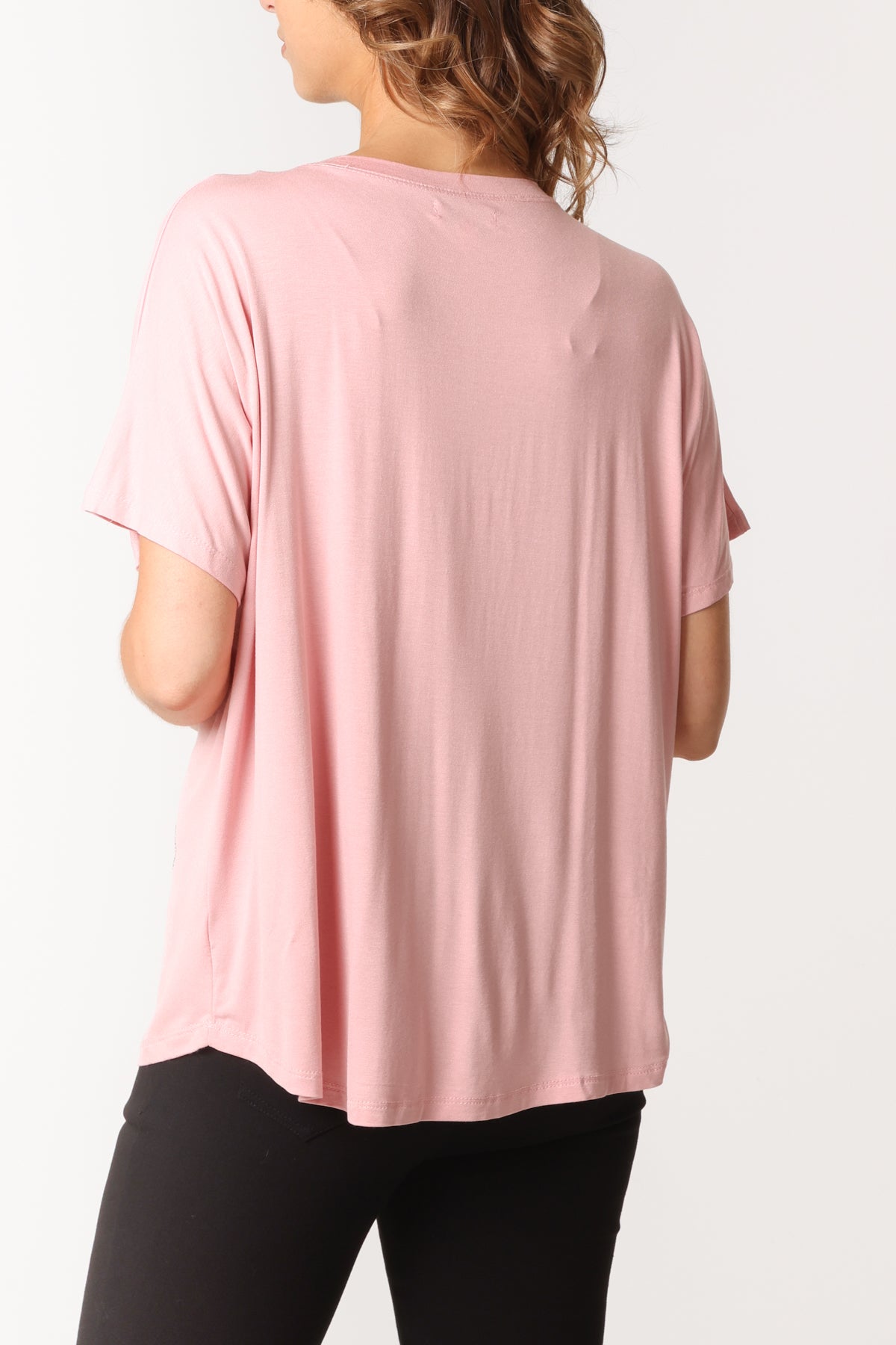 Embellished Heart Round Neck T-Shirt