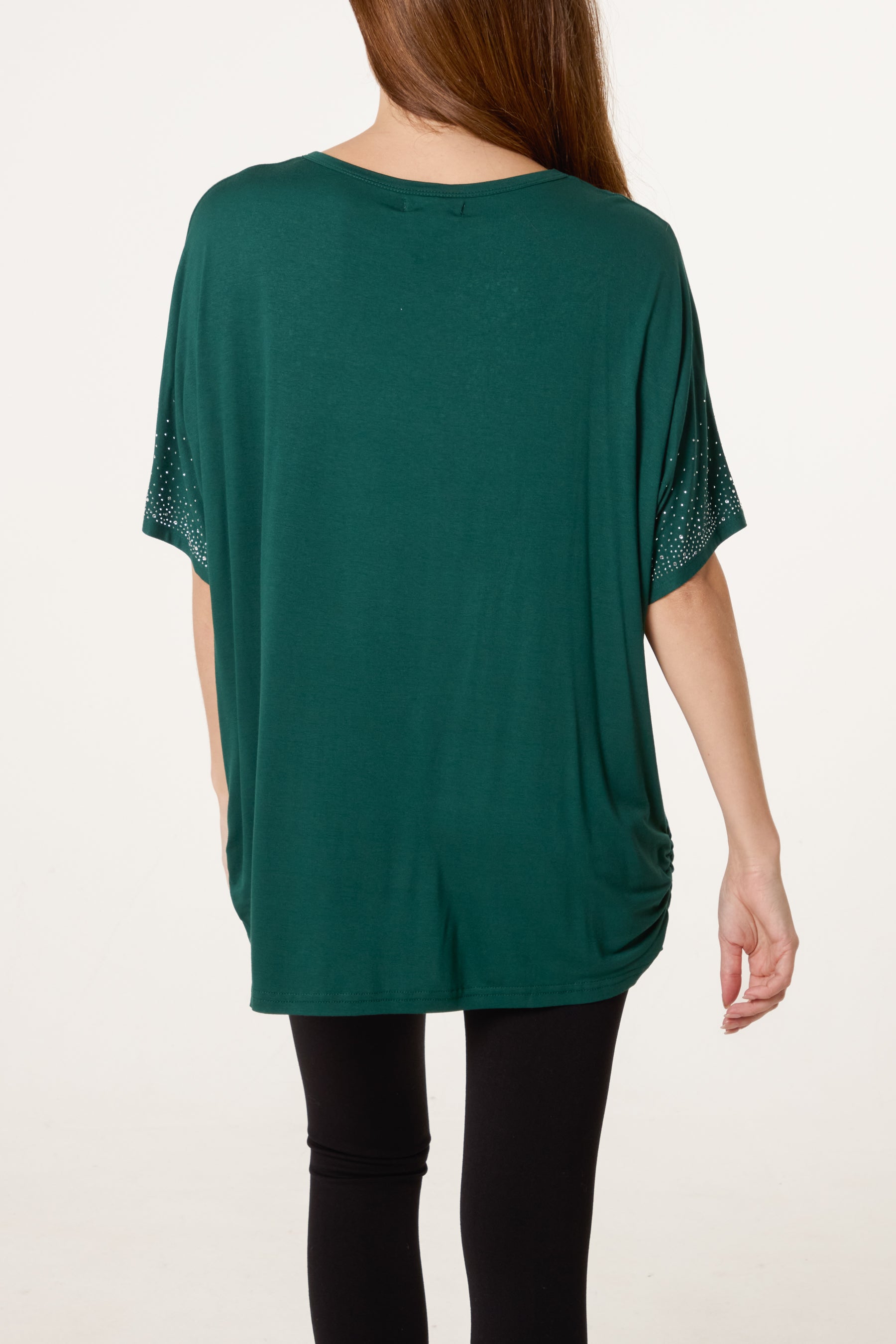 Diamante Embellished Side Cinched Top