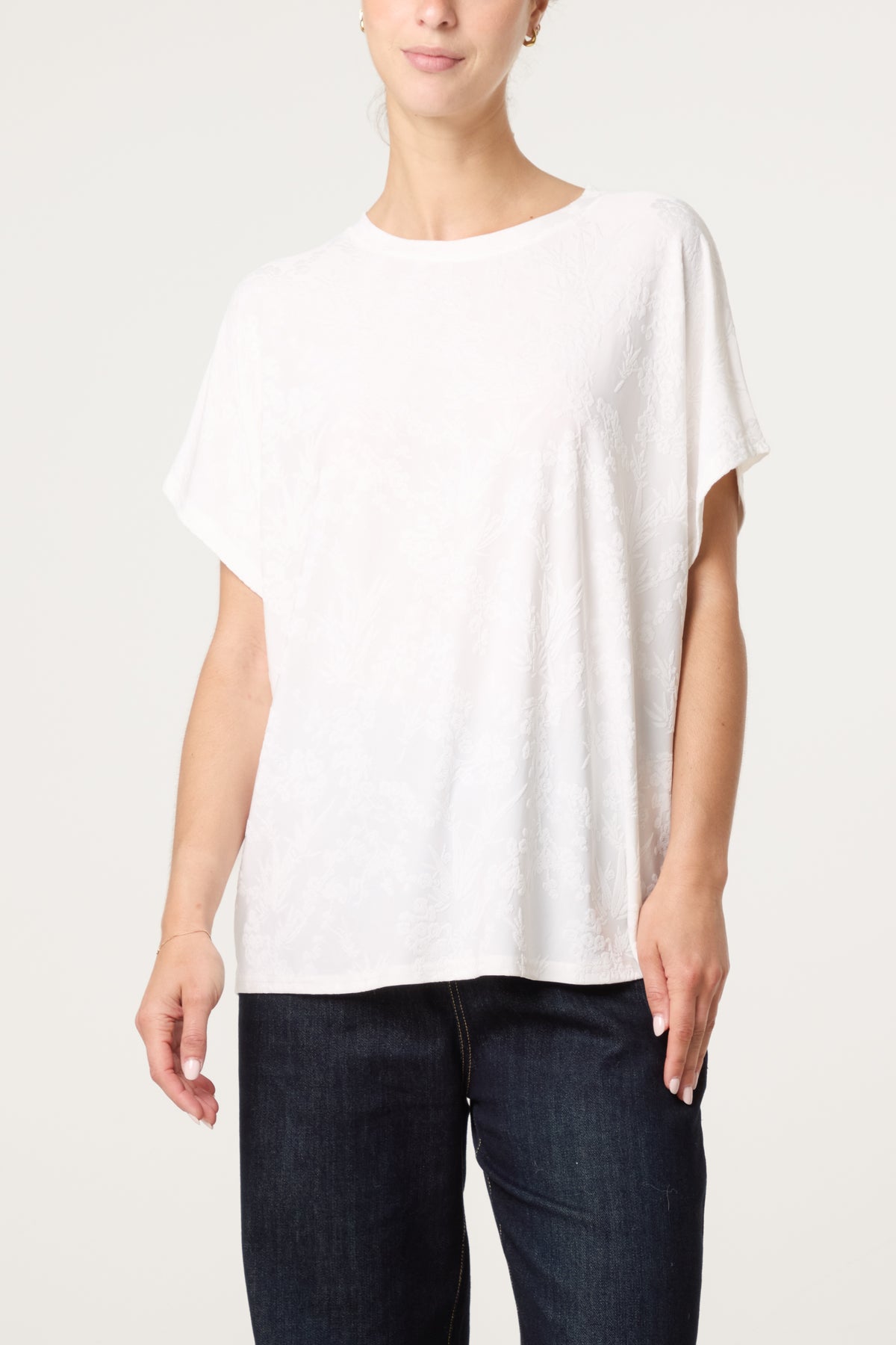 Flower Printed Short Sleeve Top