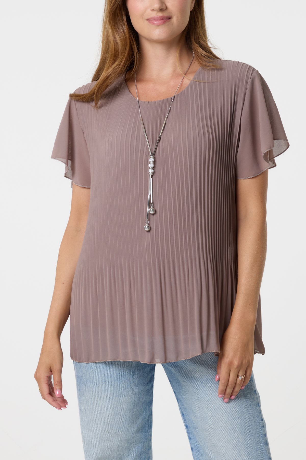 Necklace Pleated Top