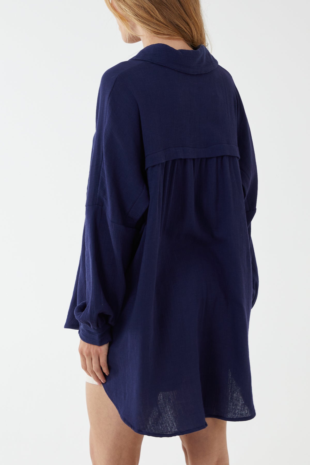 Oversized Cotton Cheesecloth Shirt