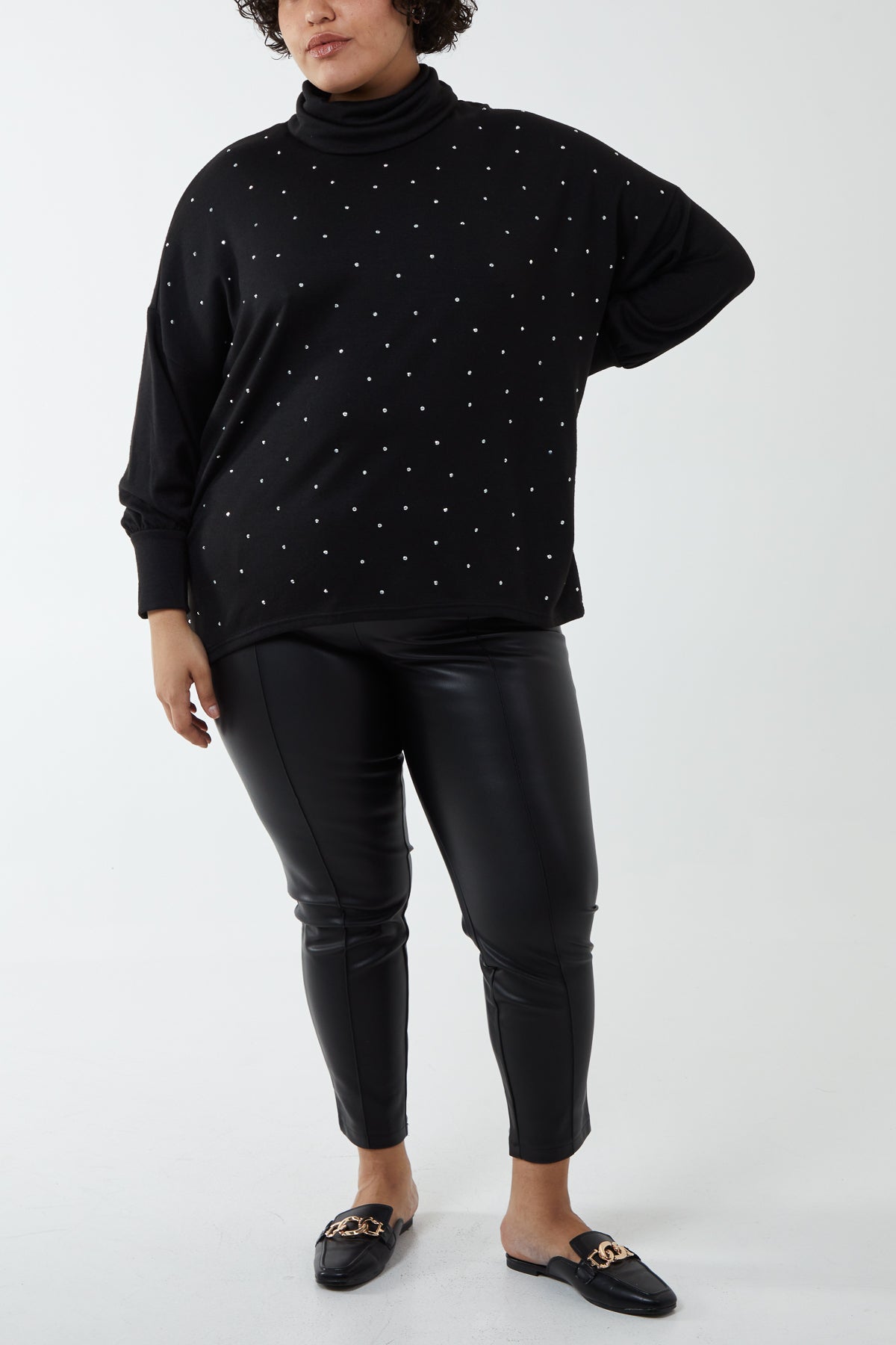 Curve Diamante Roll Neck