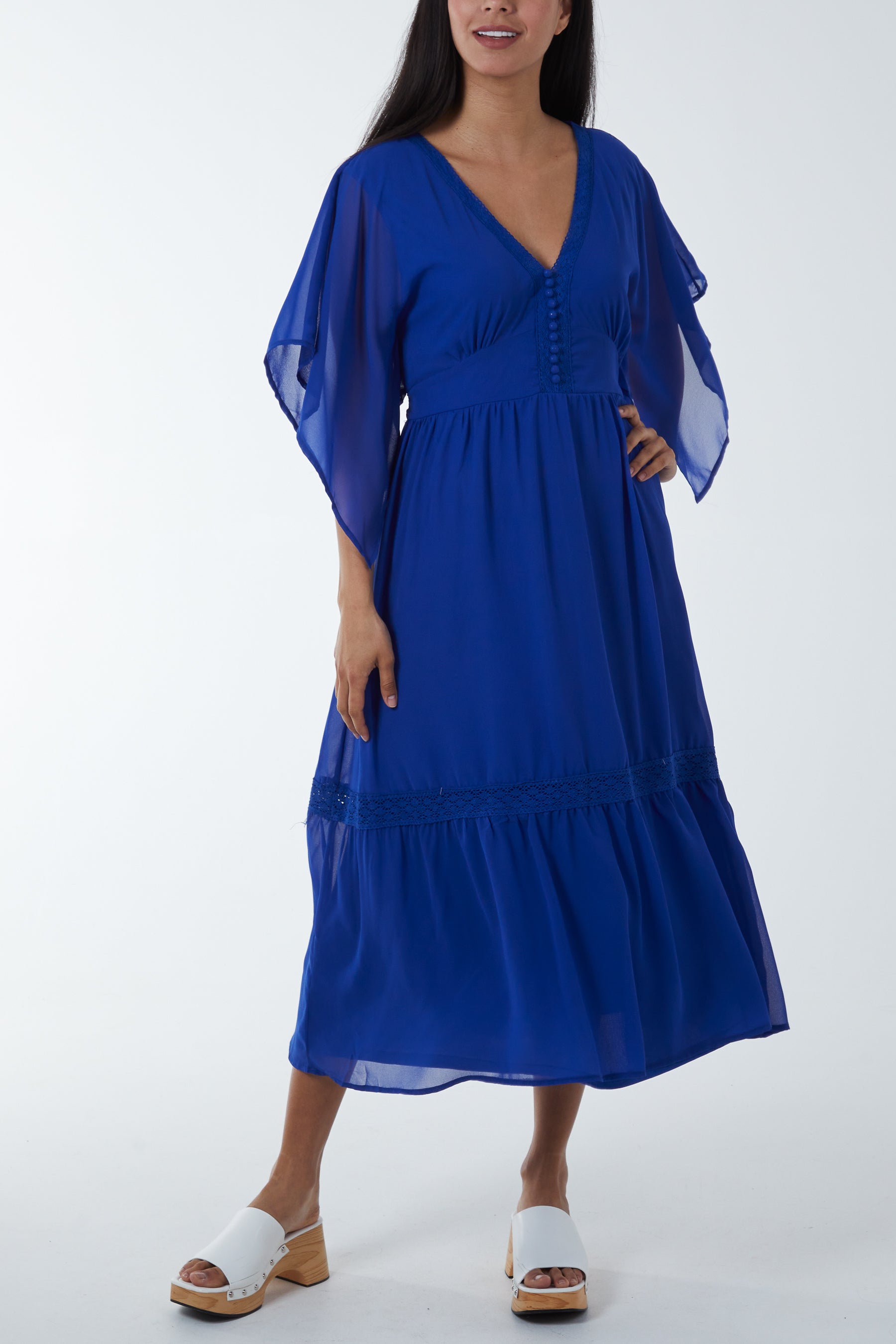 Midi dress store kimono sleeve