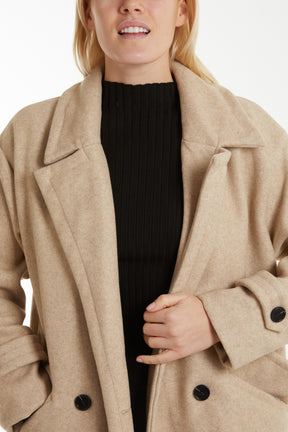 Longline Tailored Knit Trench Coat