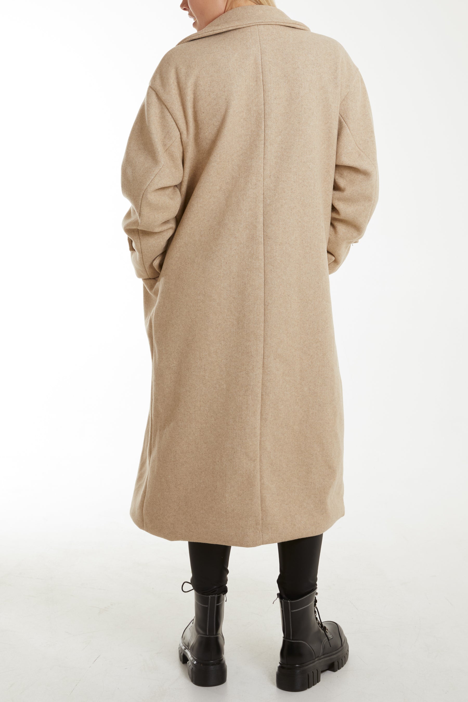 Longline Tailored Knit Trench Coat