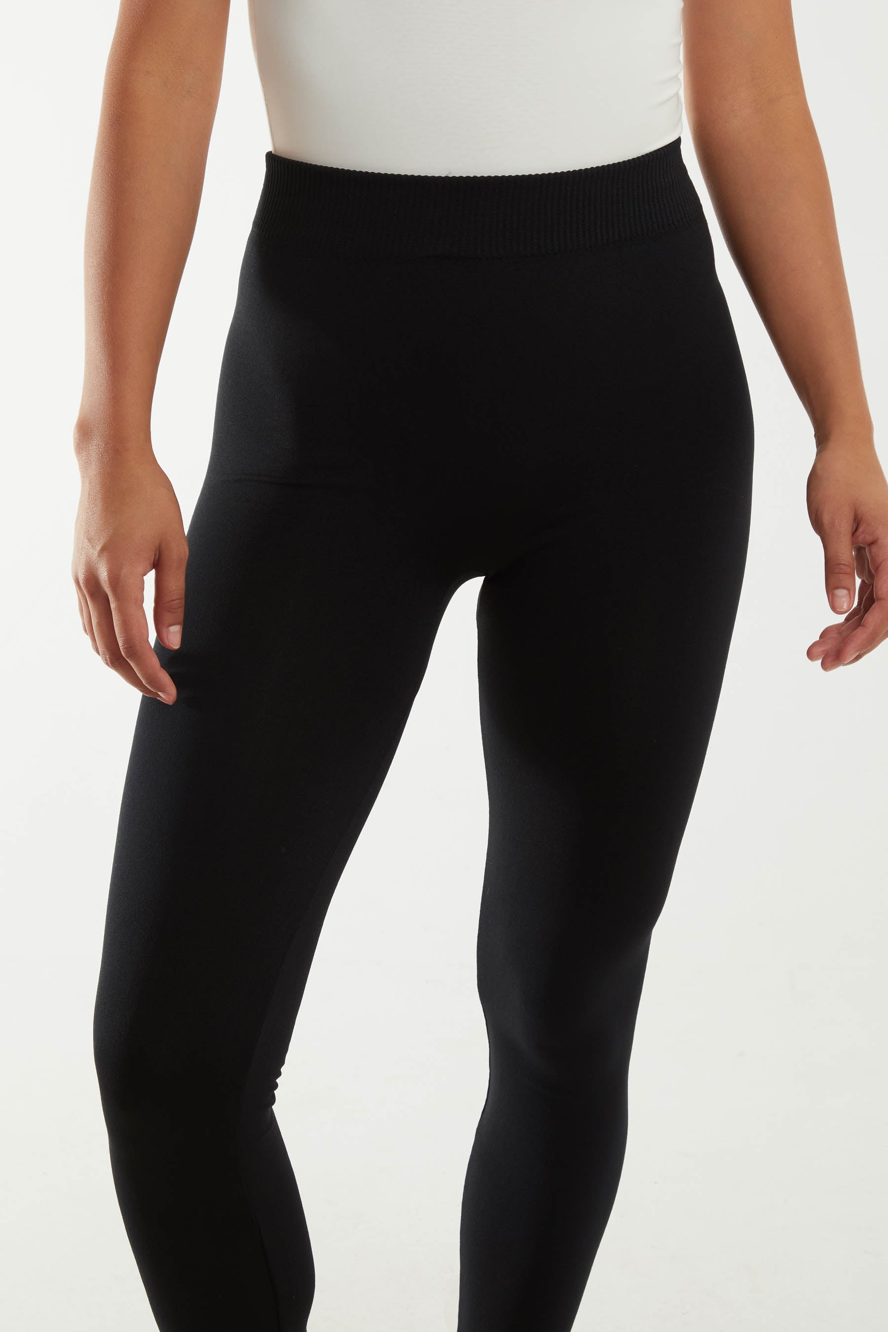 Petite Black Fleeced Lined Legging