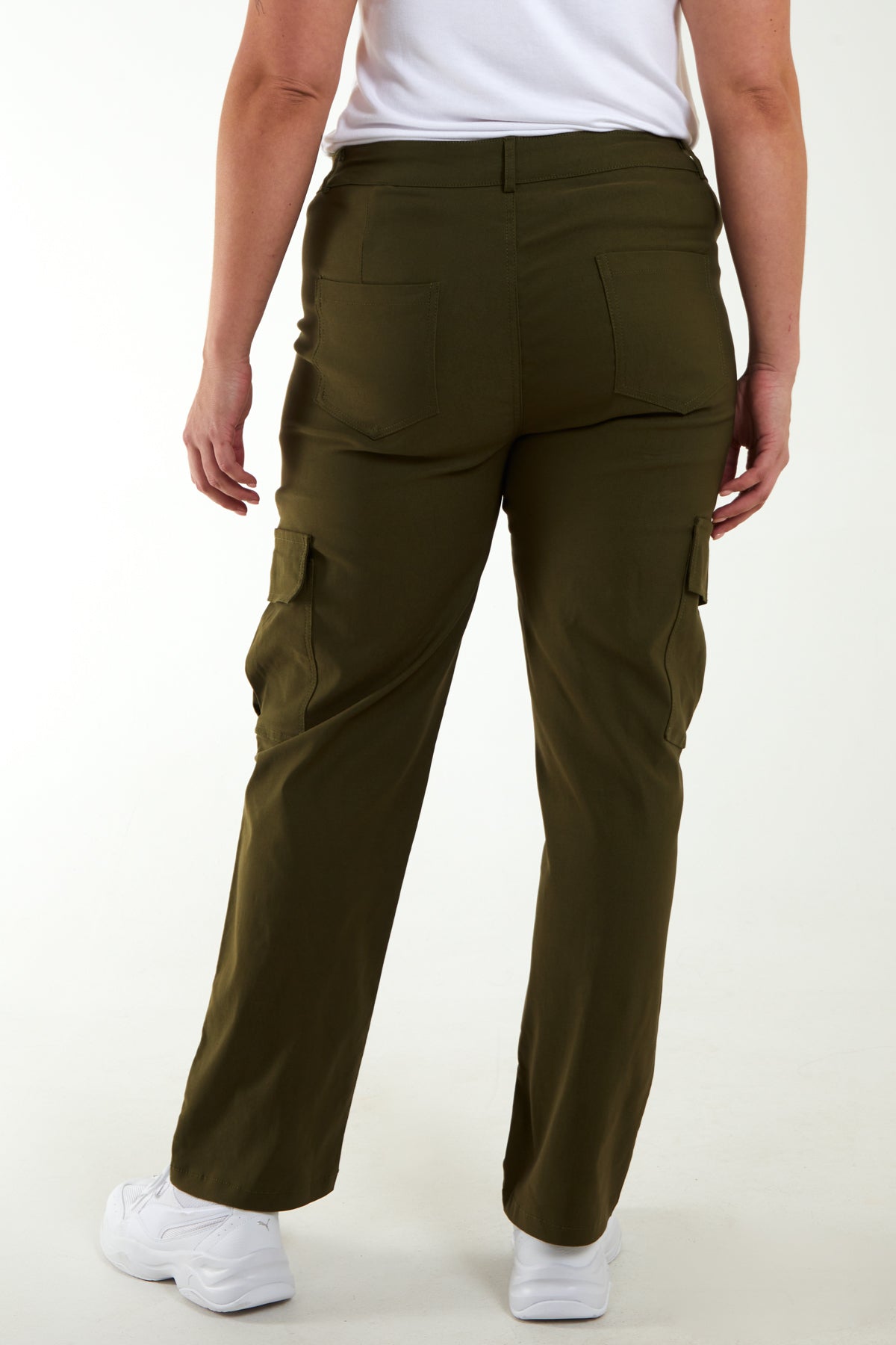 Curve Straight Leg Pocket Detail Cargo Jeans