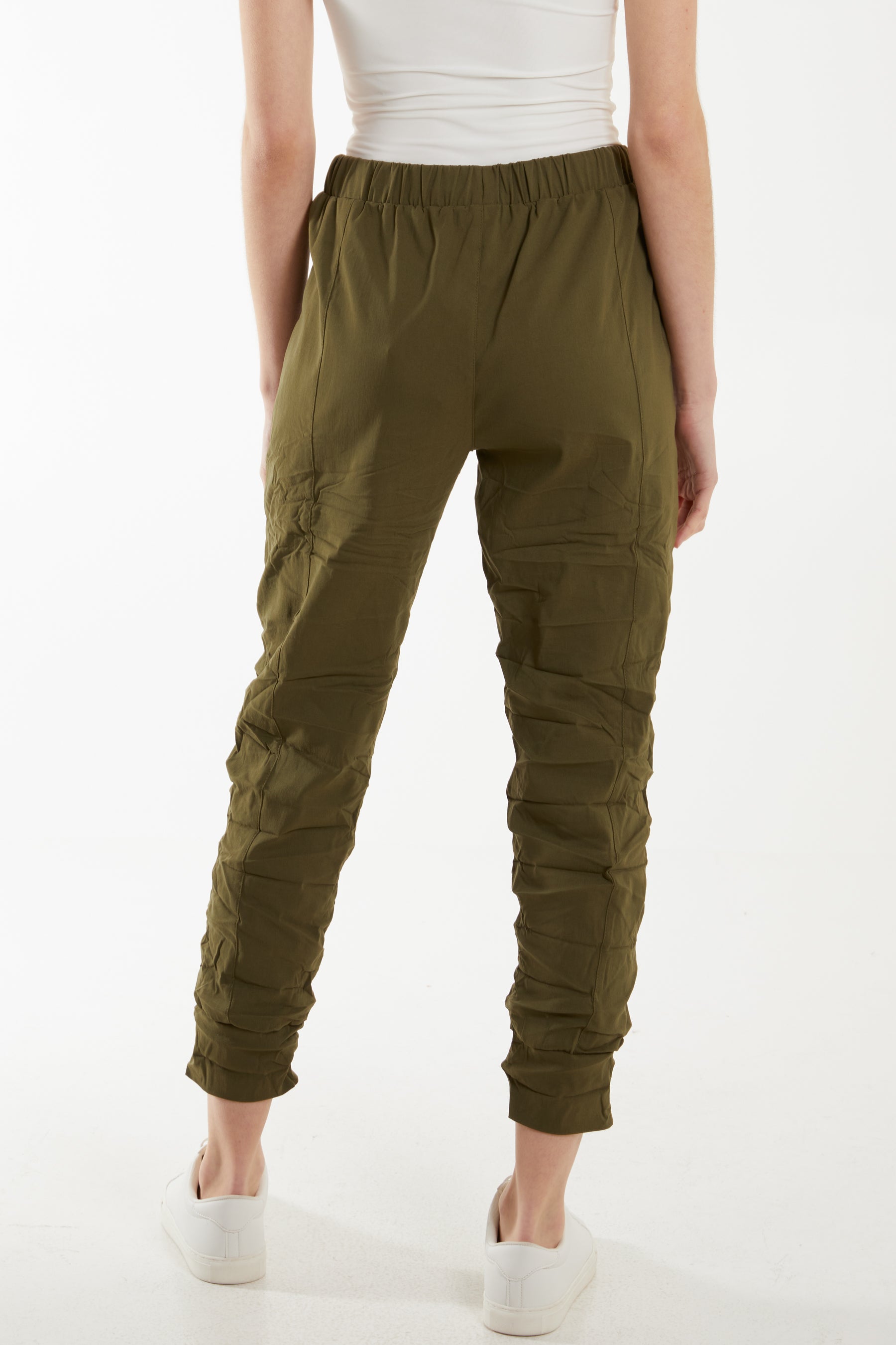 Zip Drawstring Crushed Magic Trouser