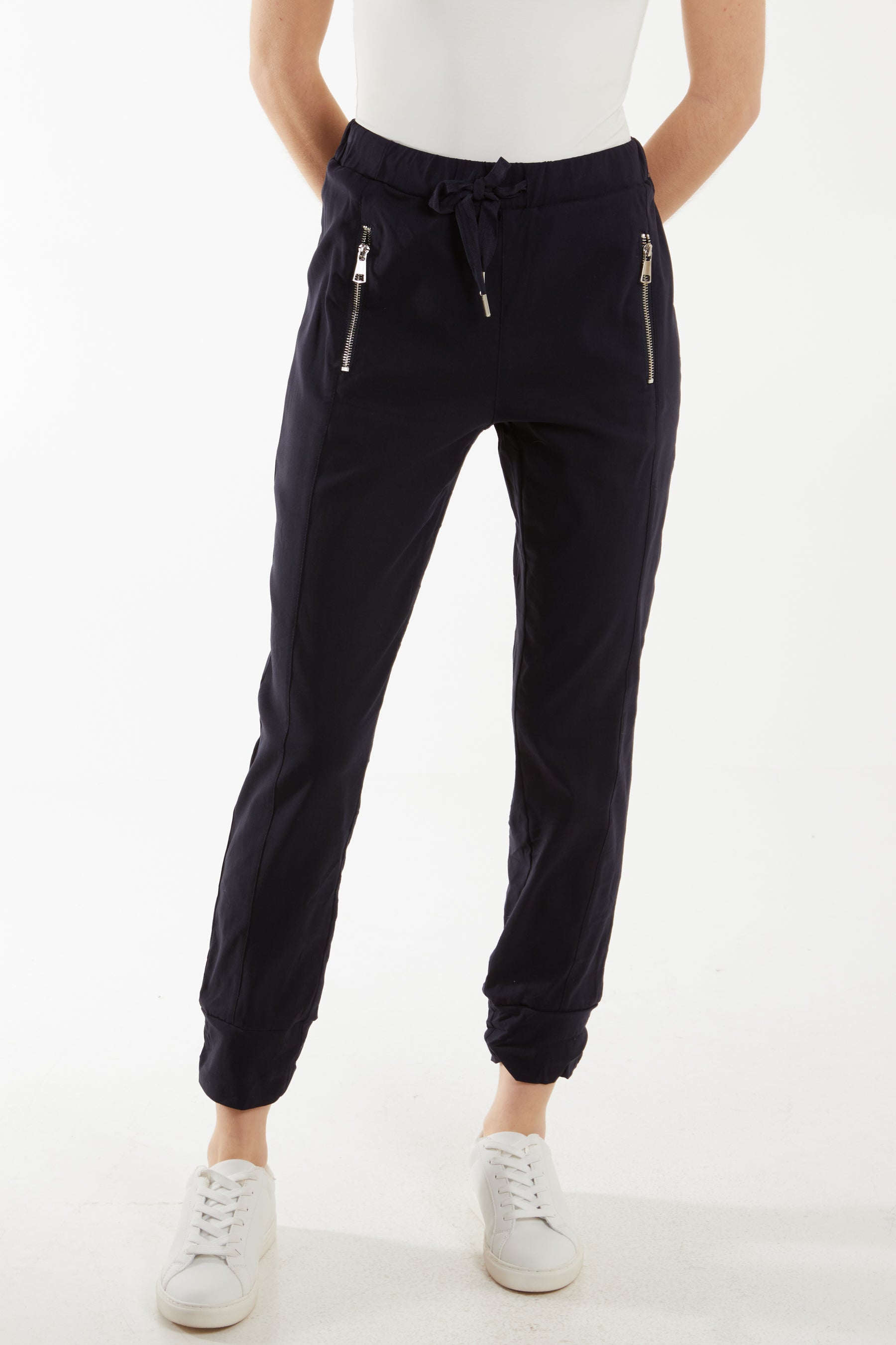 Zip Drawstring Crushed Magic Trouser