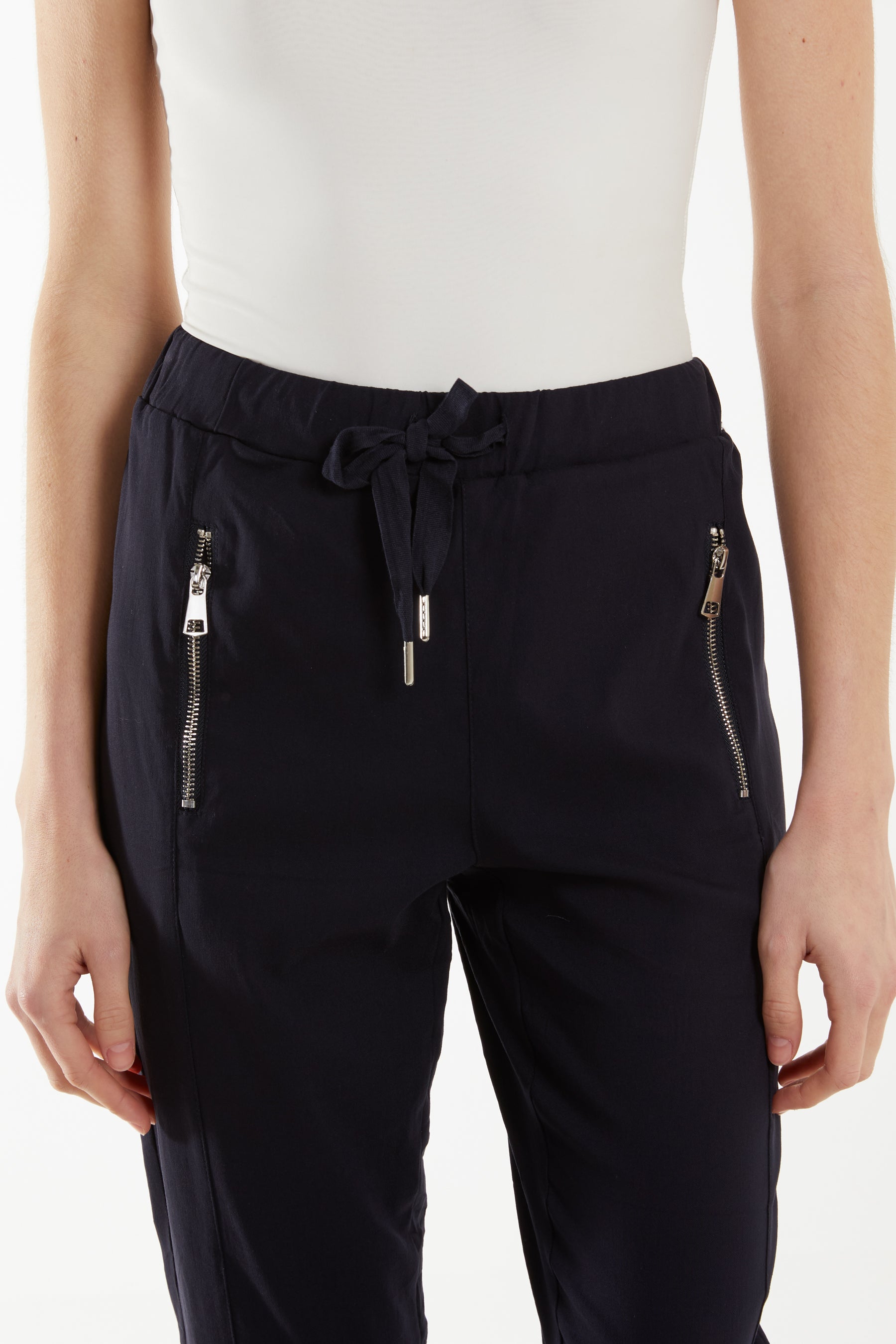 Zip Drawstring Crushed Magic Trouser