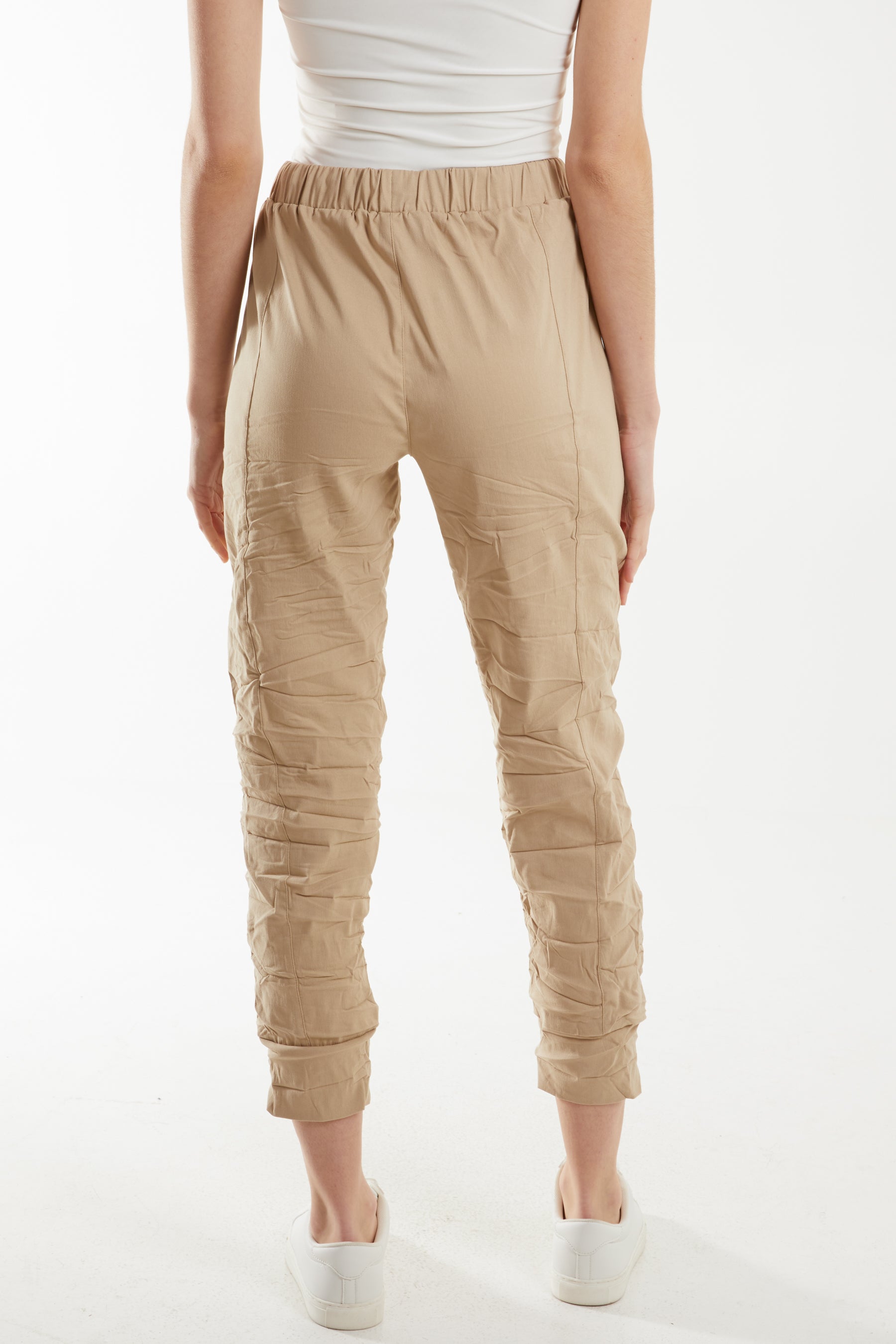 Zip Drawstring Crushed Magic Trouser