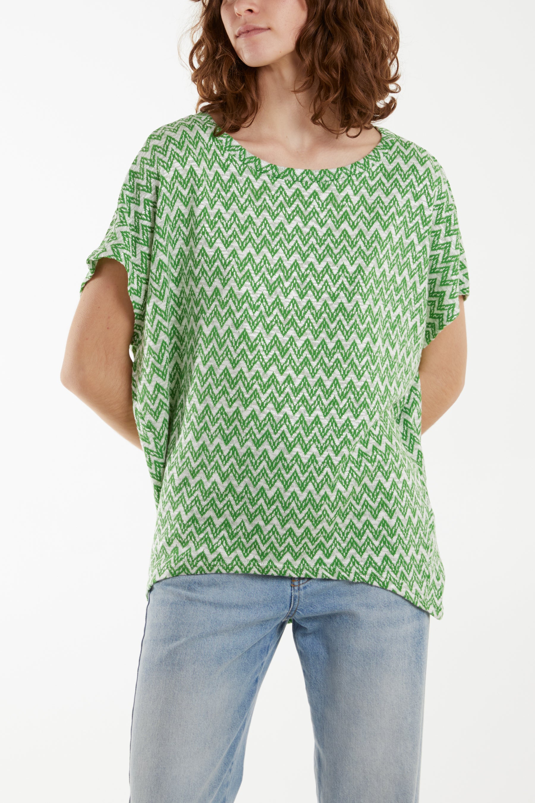 green batwing top