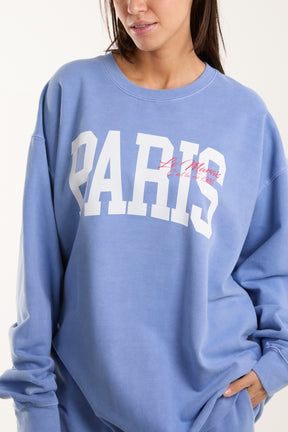 Paris Logo Crew Neck Sweatshirt